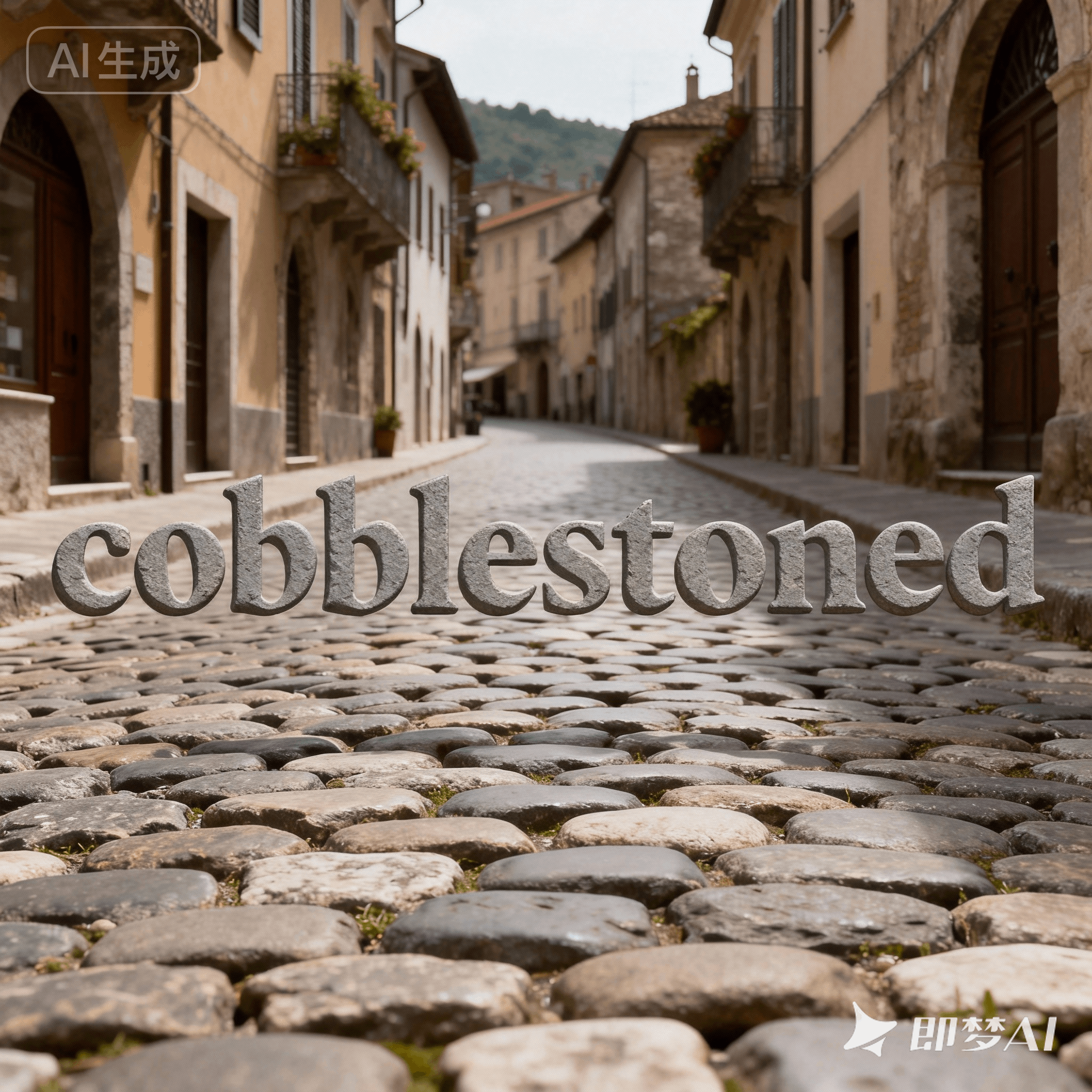 cobblestoned是什么意思_cobblestoned怎么读_音标'kɒbəl,stəʊnd