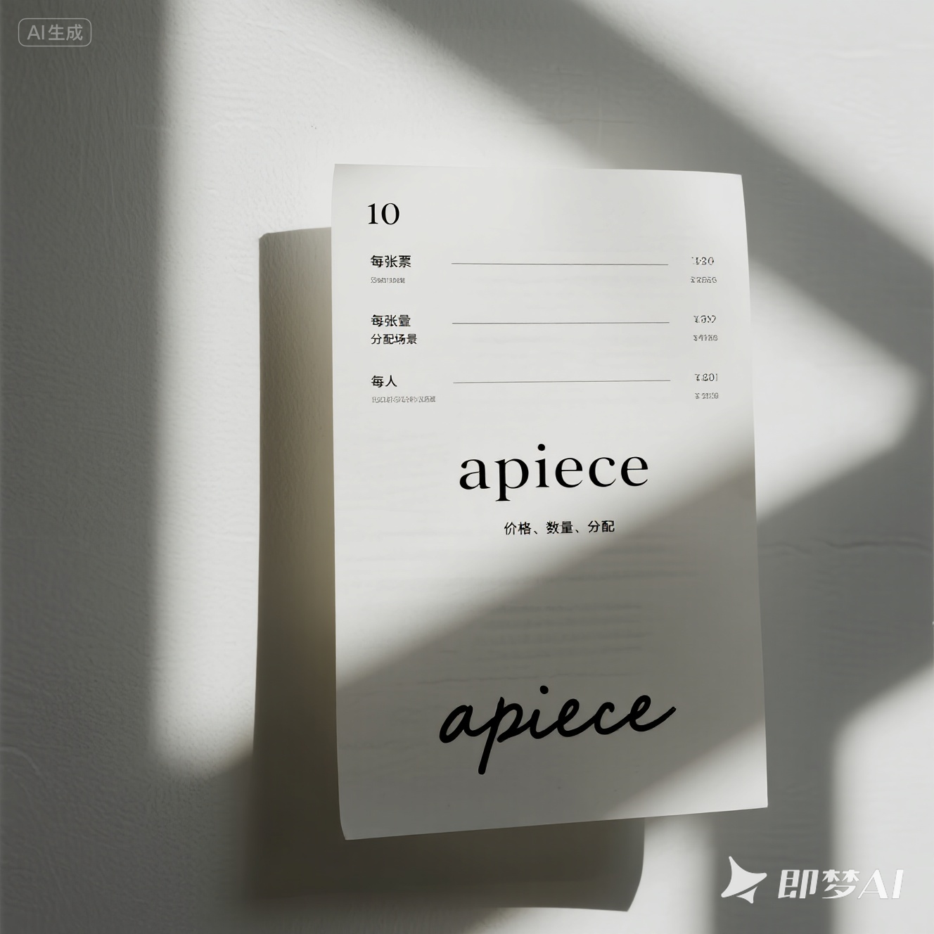 apiece 是什么意思_apiece 怎么读_音标əˈpi-s