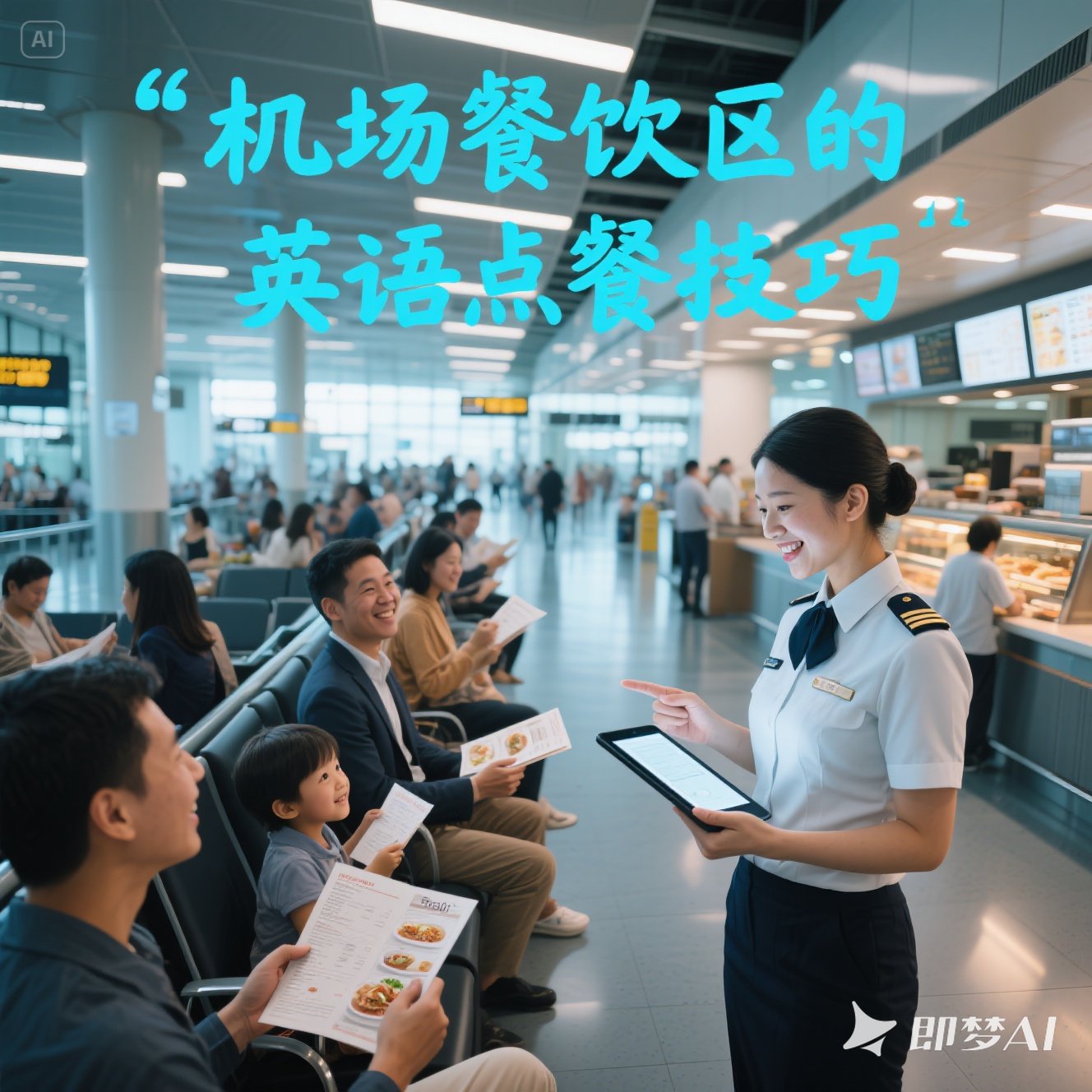 在机场餐饮区如何用英语点餐？