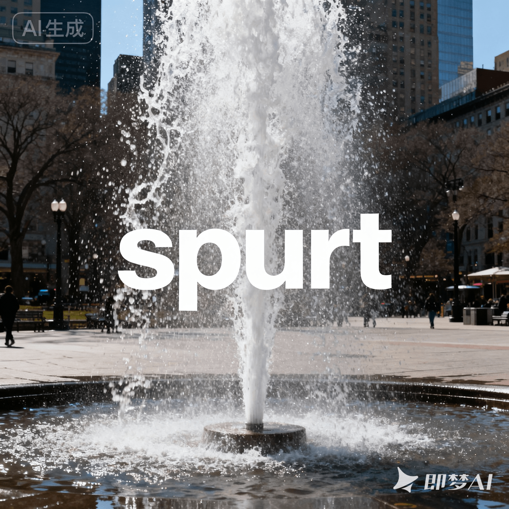 spurt是什么意思_spurt怎么读_音标spɜ-t