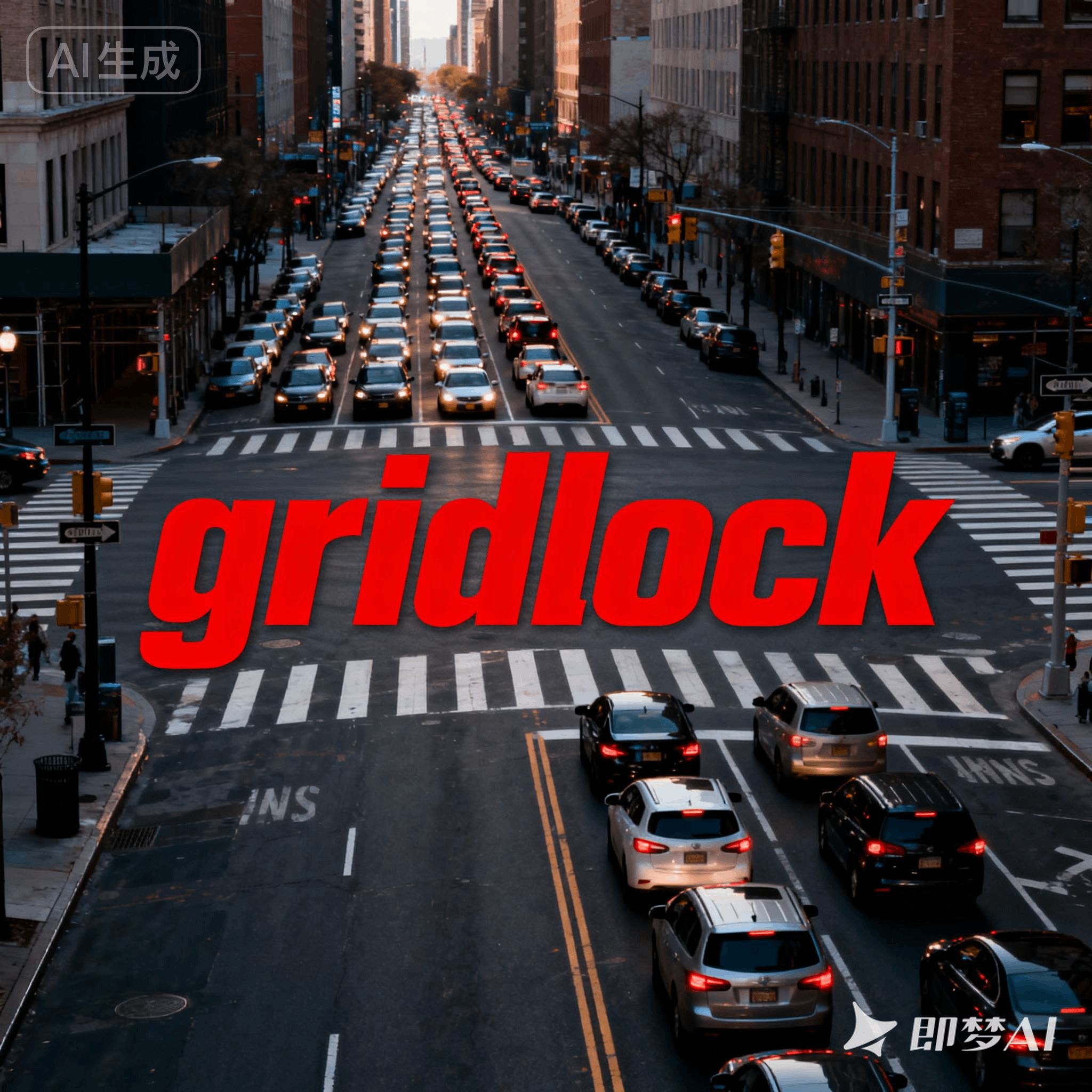 gridlock是什么意思_gridlock怎么读_音标'ɡrɪdlɒk