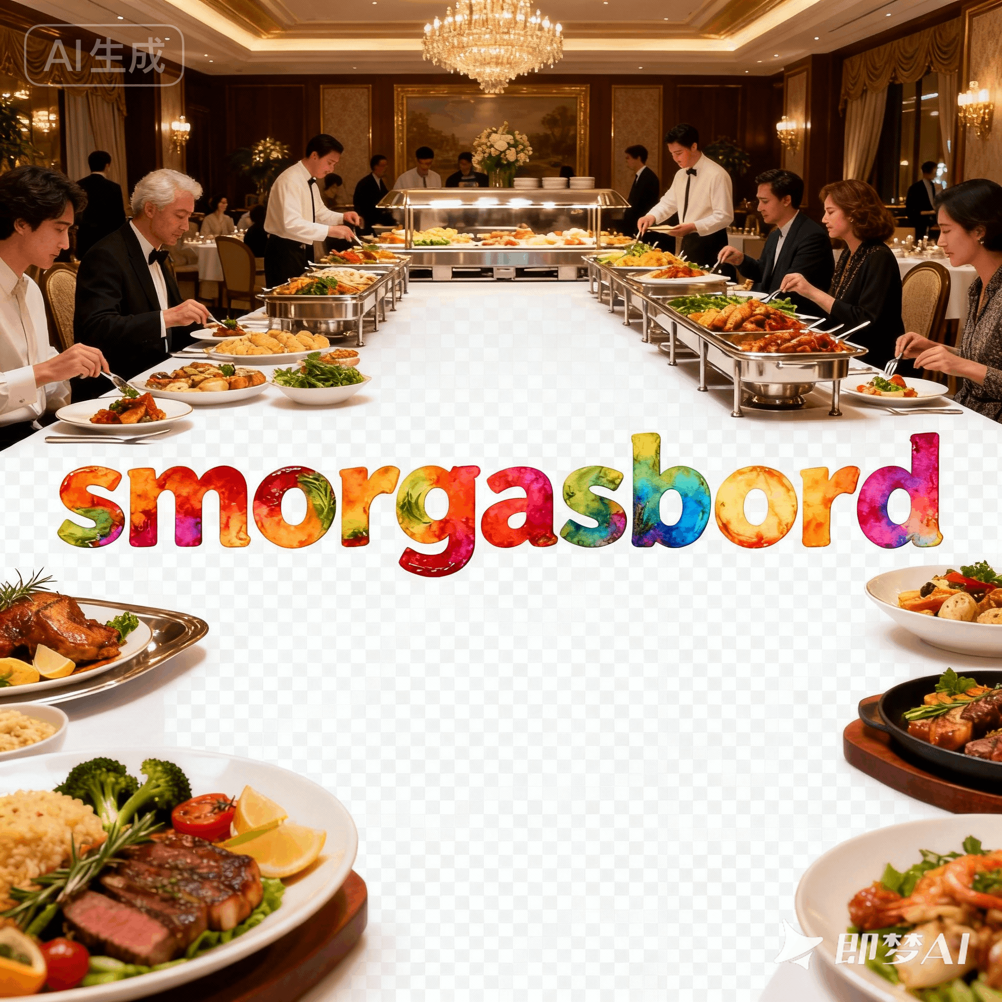 smorgasbord是什么意思_smorgasbord怎么读_音标ˈsmɔ-ɡəsbɔ-d