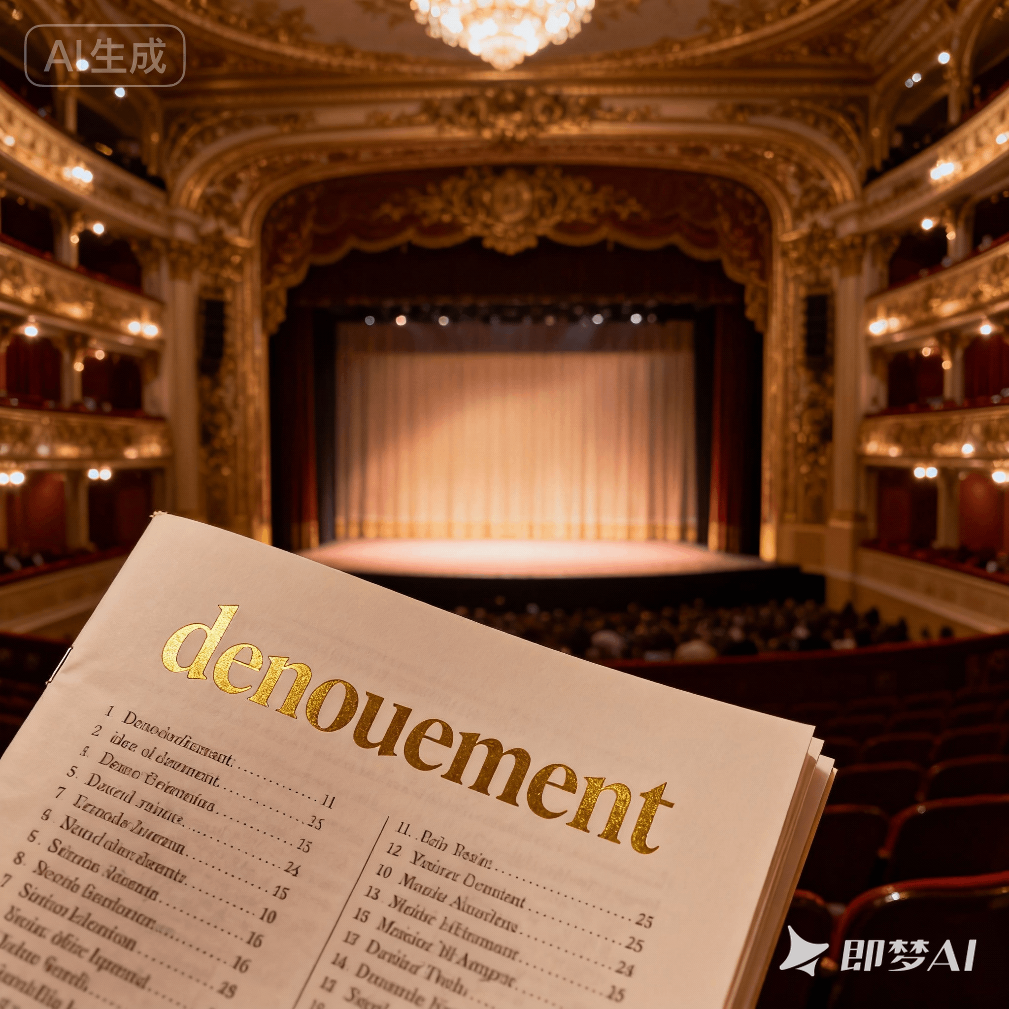 denouement是什么意思_denouement怎么读_音标ˌdeɪ'nu-mɒ̃