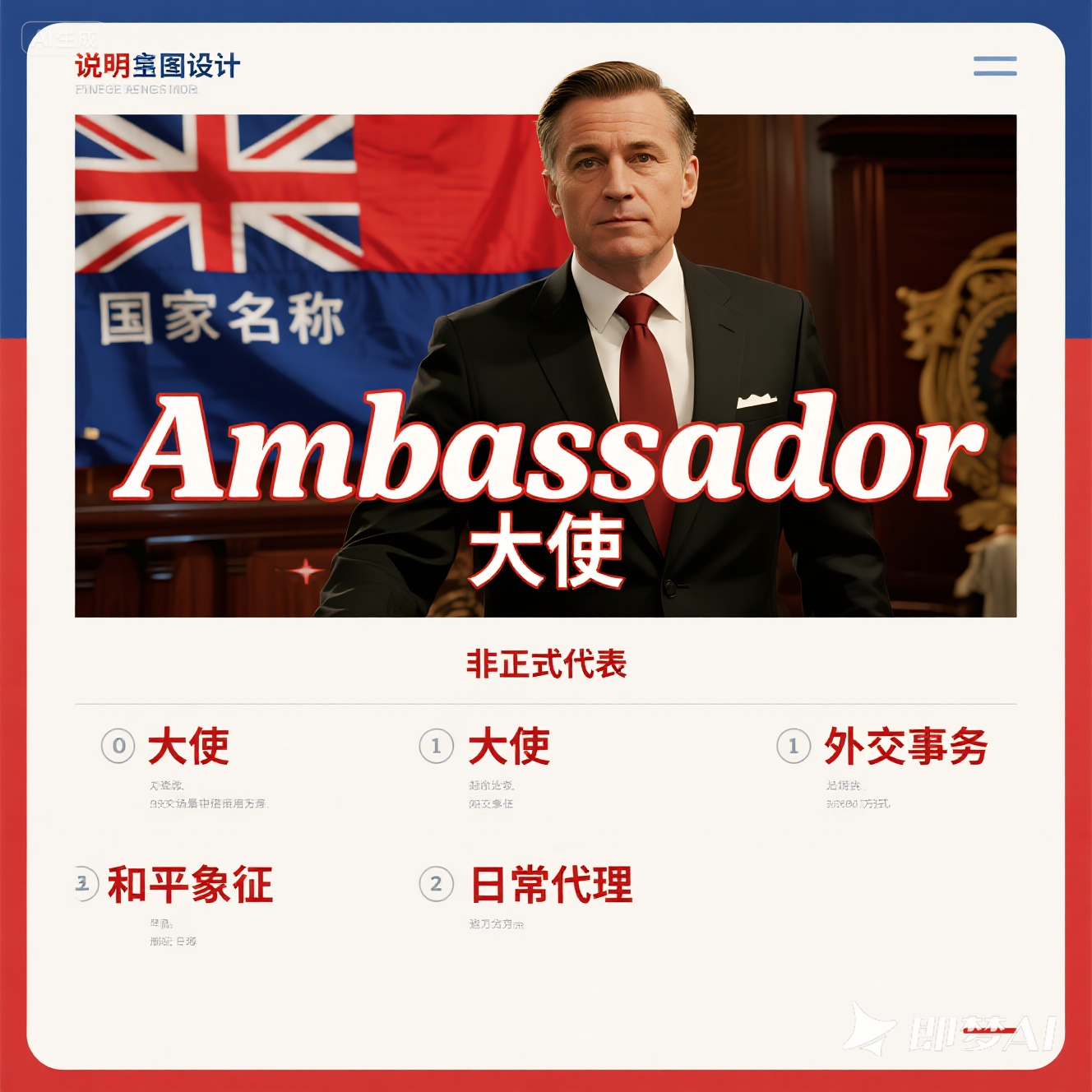 ambassador 是什么意思_ambassador 怎么读_音标 æm'bæsədə(r)