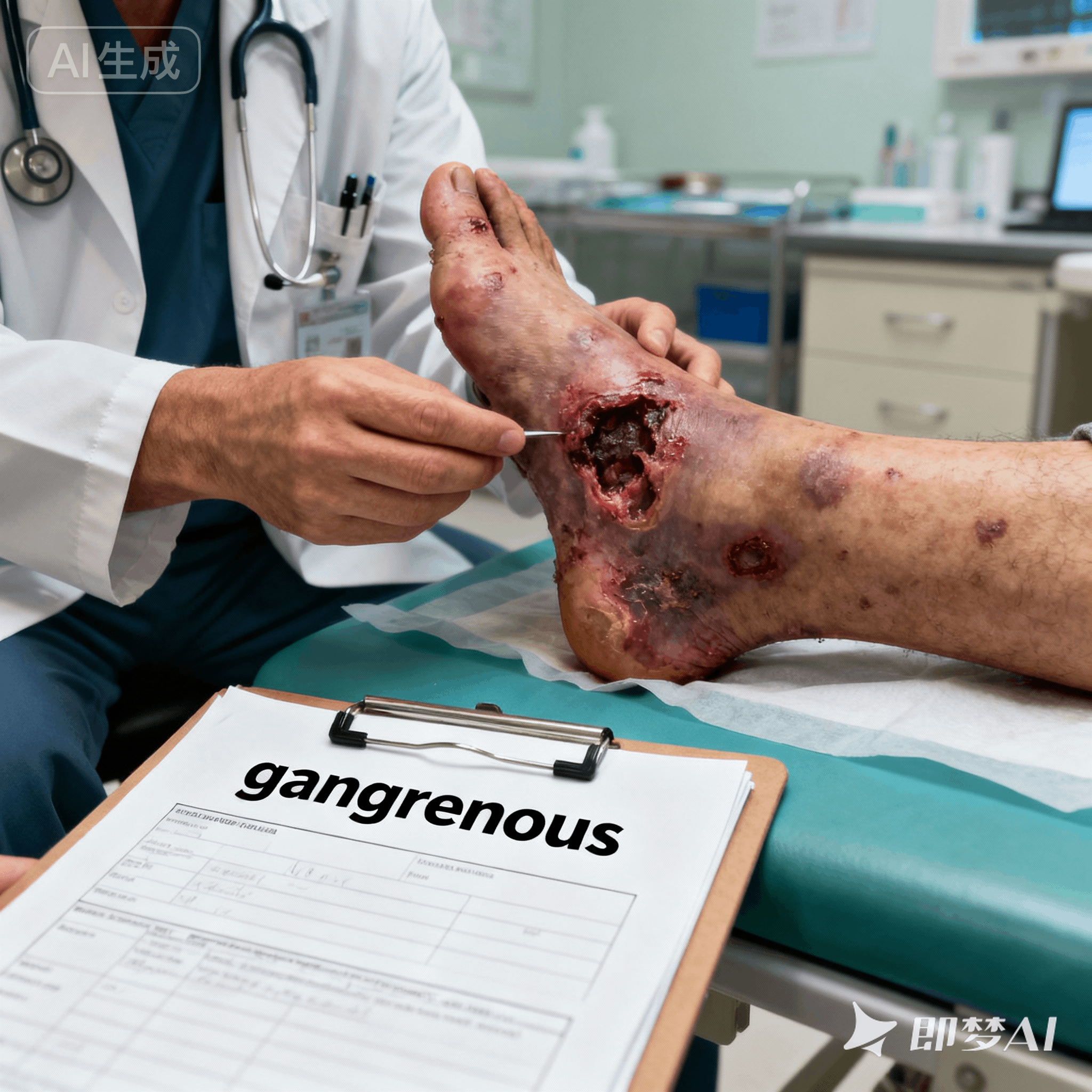 gangrenous是什么意思_gangrenous怎么读_音标'ɡæŋɡrɪnəs