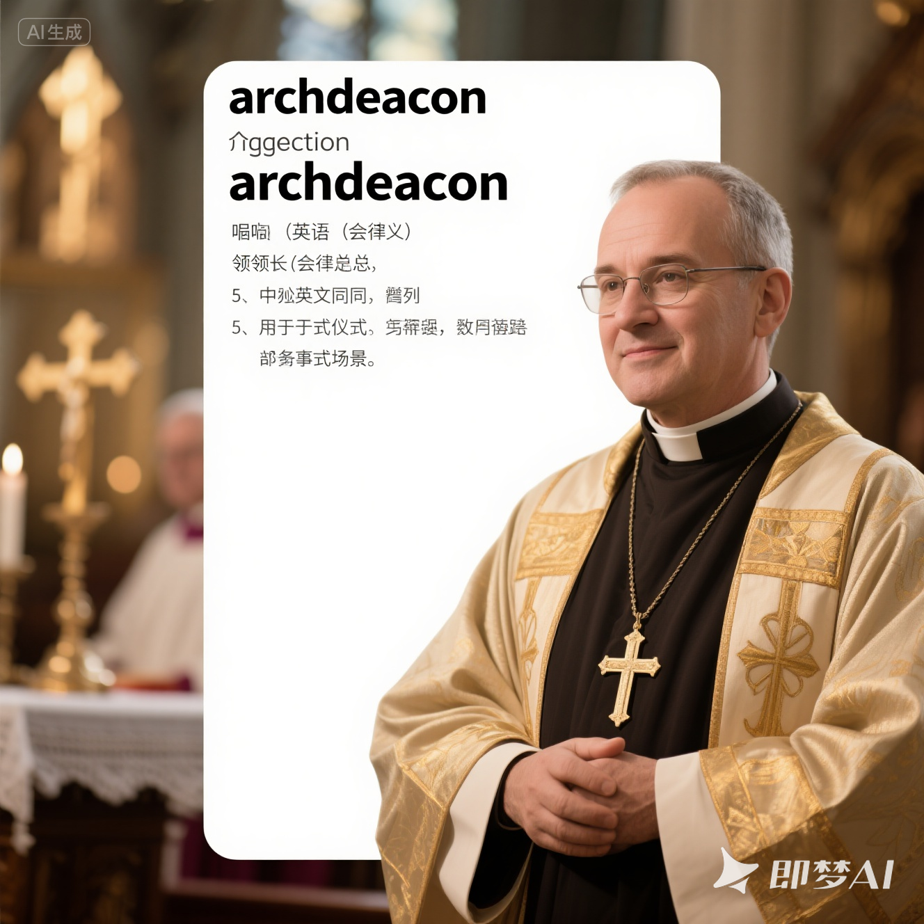 archdeacon 是什么意思_archdeacon 怎么读_音标ˌɑ-tʃ'di-kən