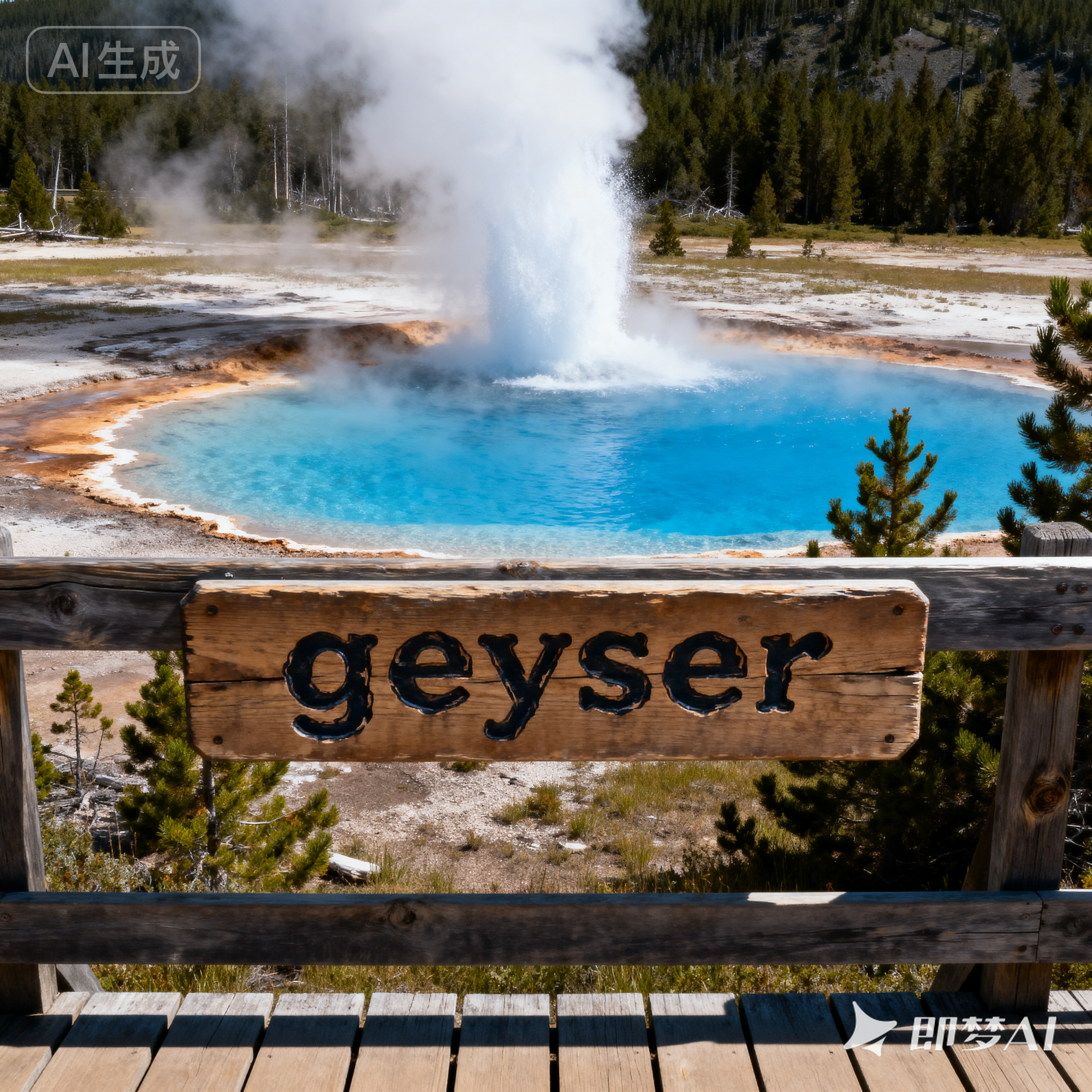 geyser是什么意思_geyser怎么读_音标'ɡi-zə(r)