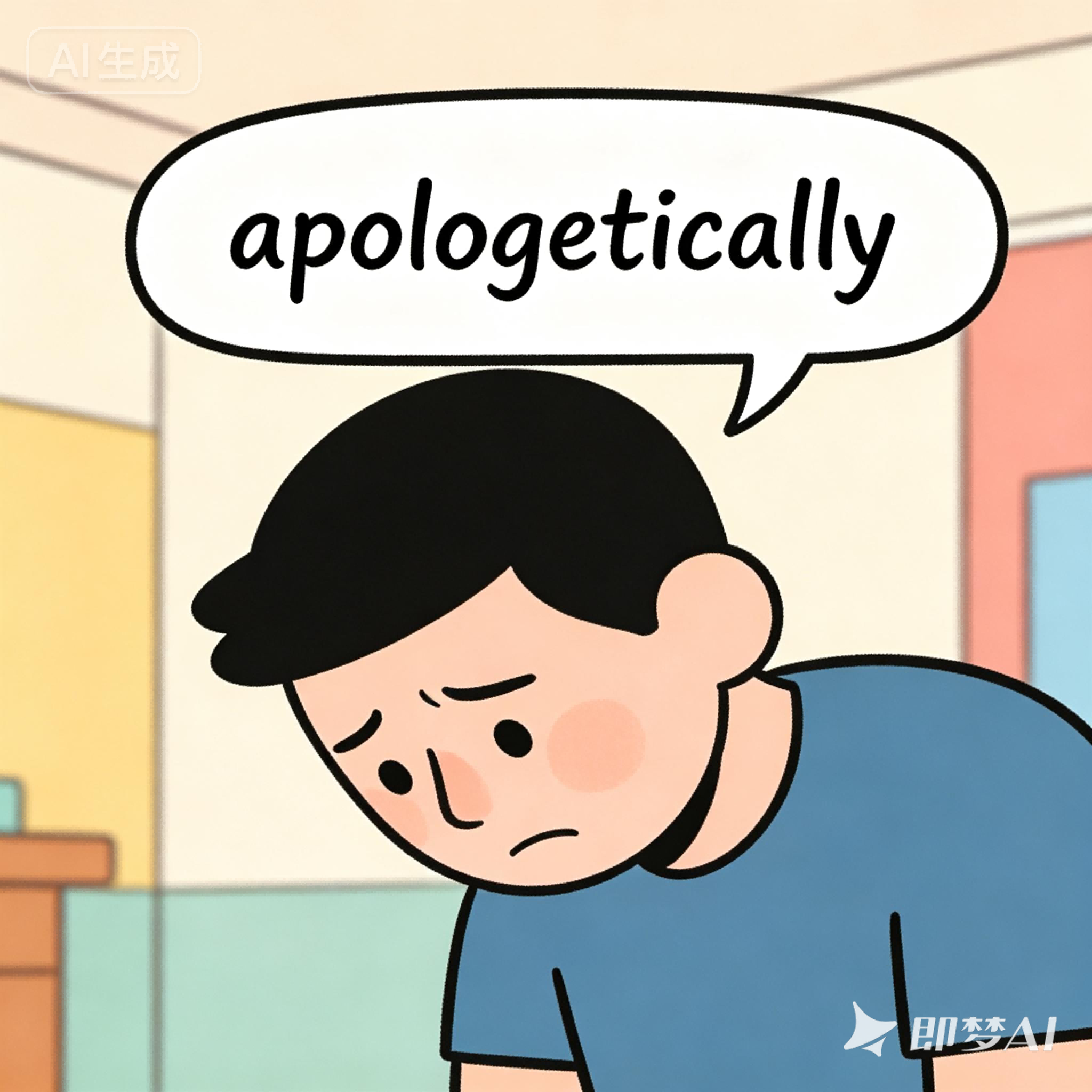 apologetically是什么意思_apologetically怎么读_音标əˌpɒlə'dʒetɪklɪ