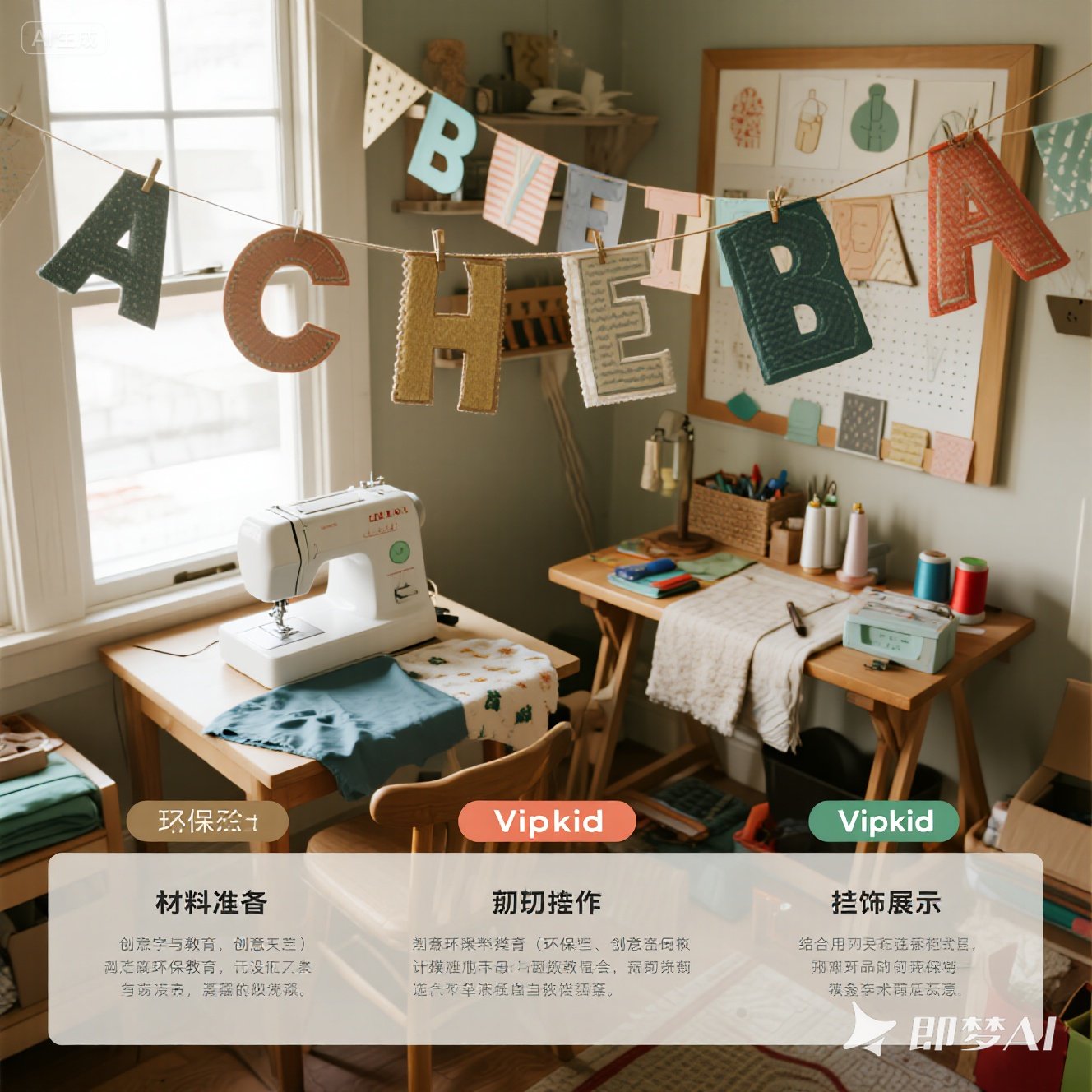 如何用布料制作英文字母挂饰？