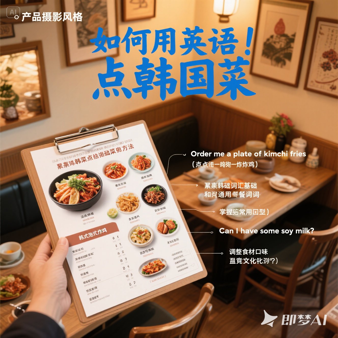 如何用英语点餐特别是韩国菜