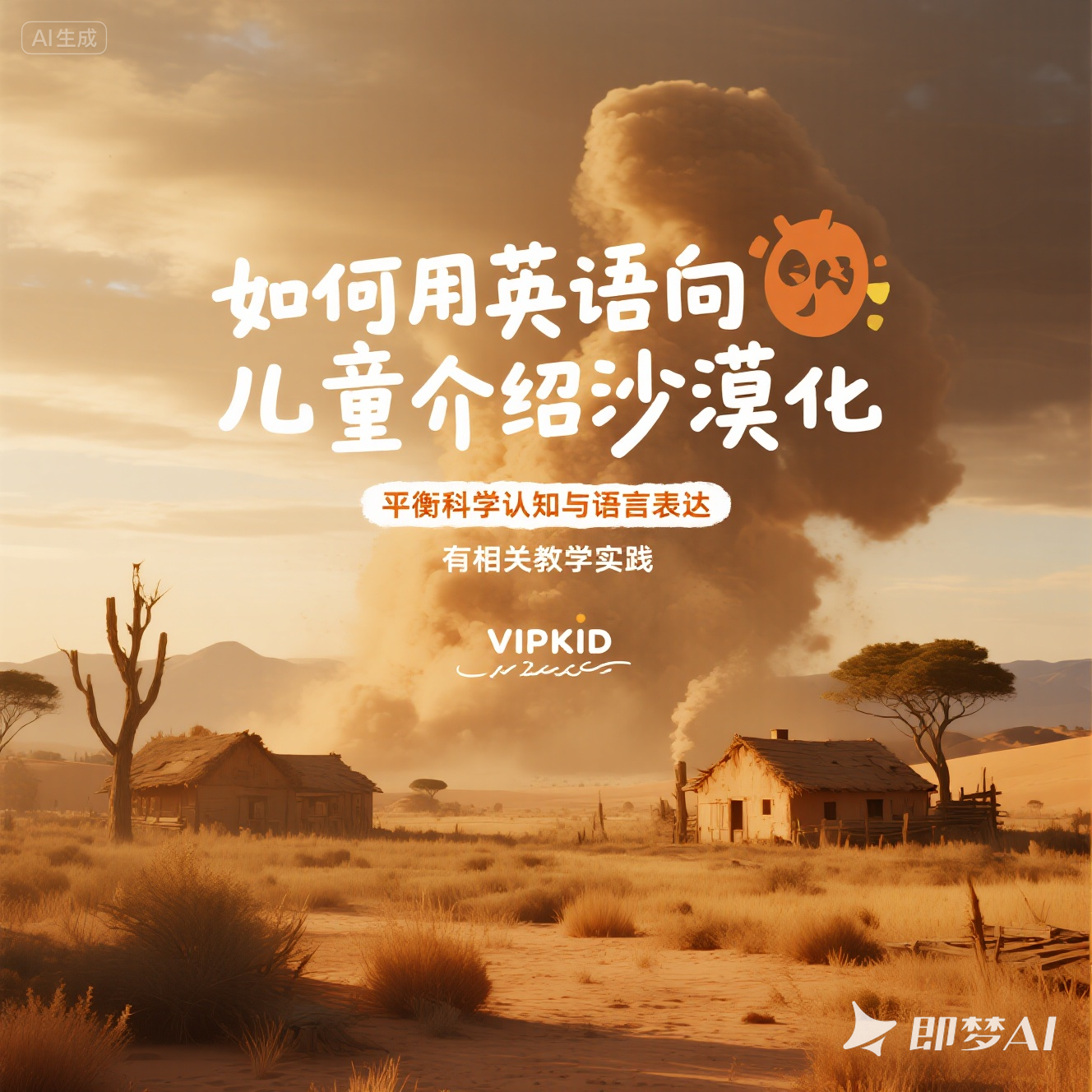 如何用英语向儿童介绍沙漠化？