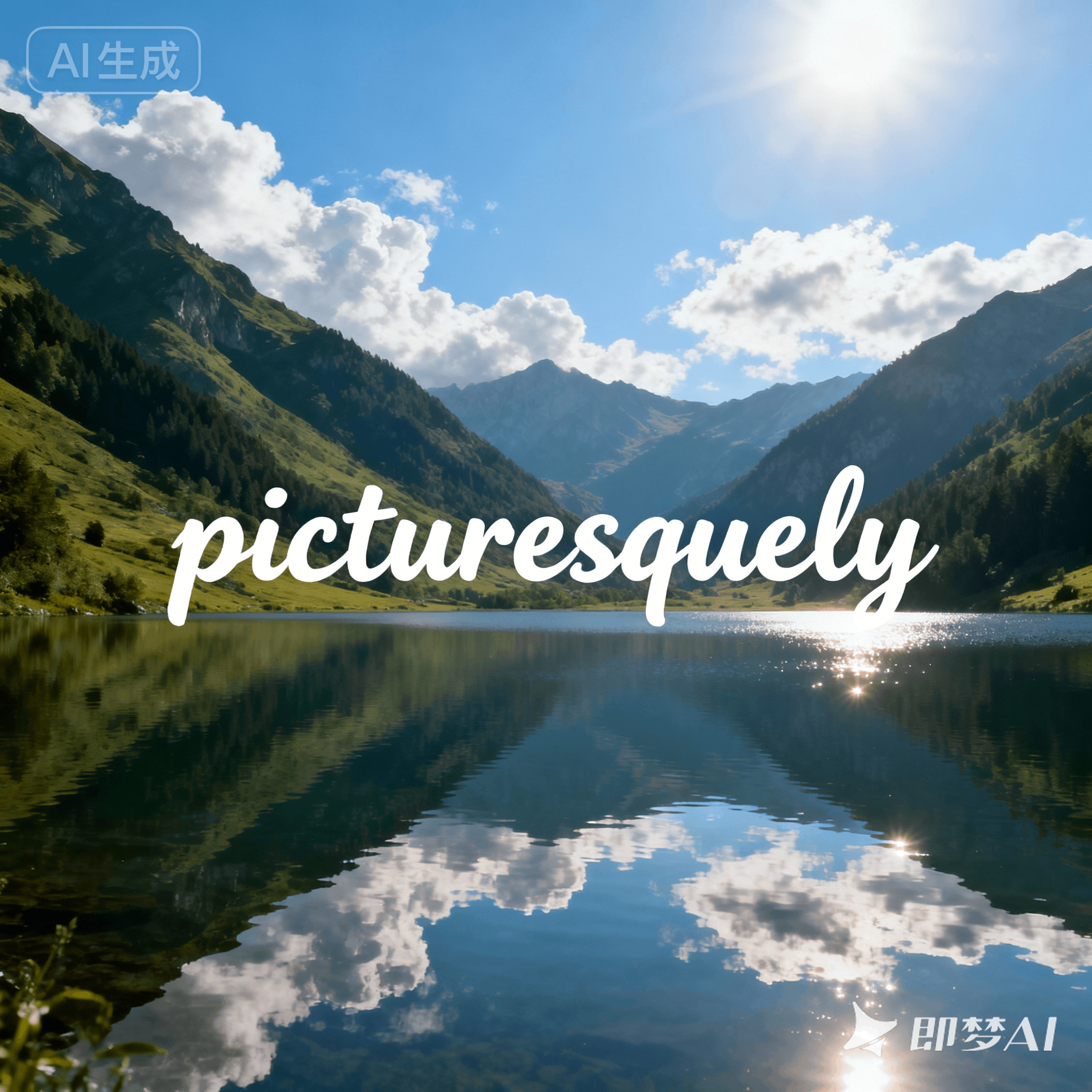 picturesquely是什么意思_picturesquely怎么读_音标,piktʃə'reskli