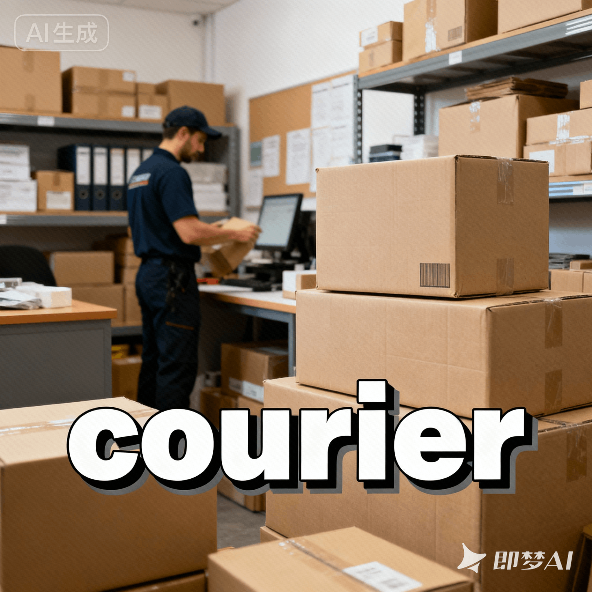 courier是什么意思_courier怎么读_音标'kʊrɪə(r)