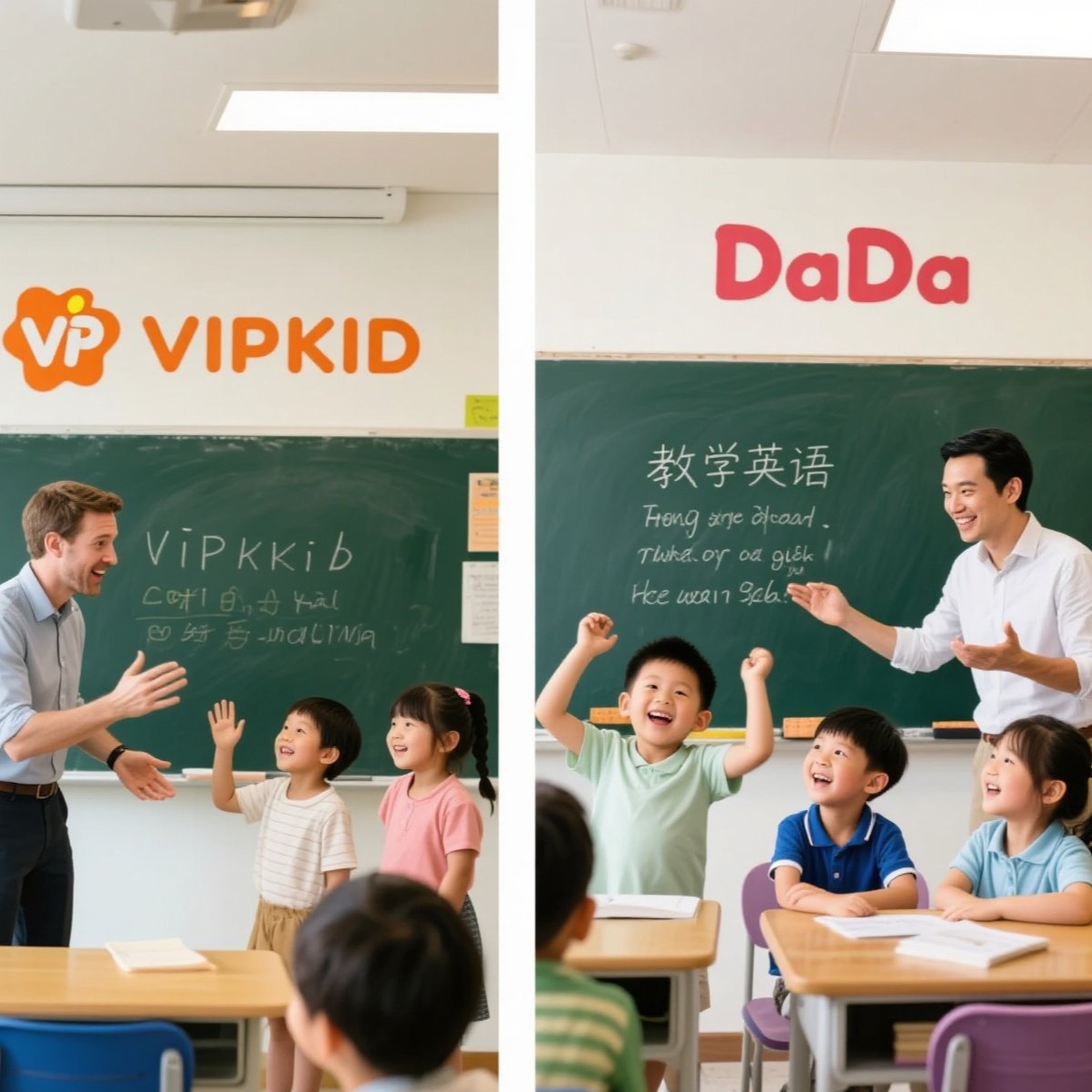 对比 VIPKID 和 DaDa 英语的教学质量？