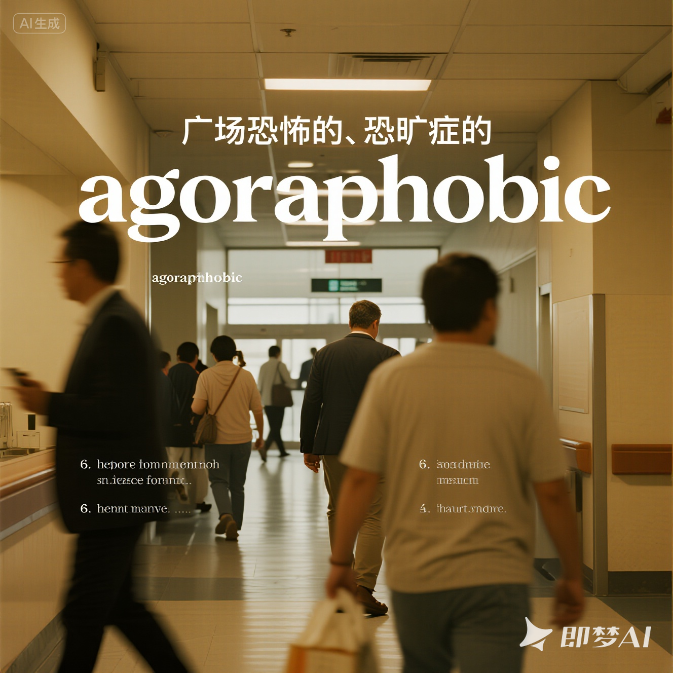 agoraphobic 是什么意思_agoraphobic 怎么读_音标ˌægərəˈfəʊbɪk
