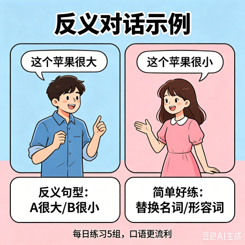 英语简单对话两人十句有反义