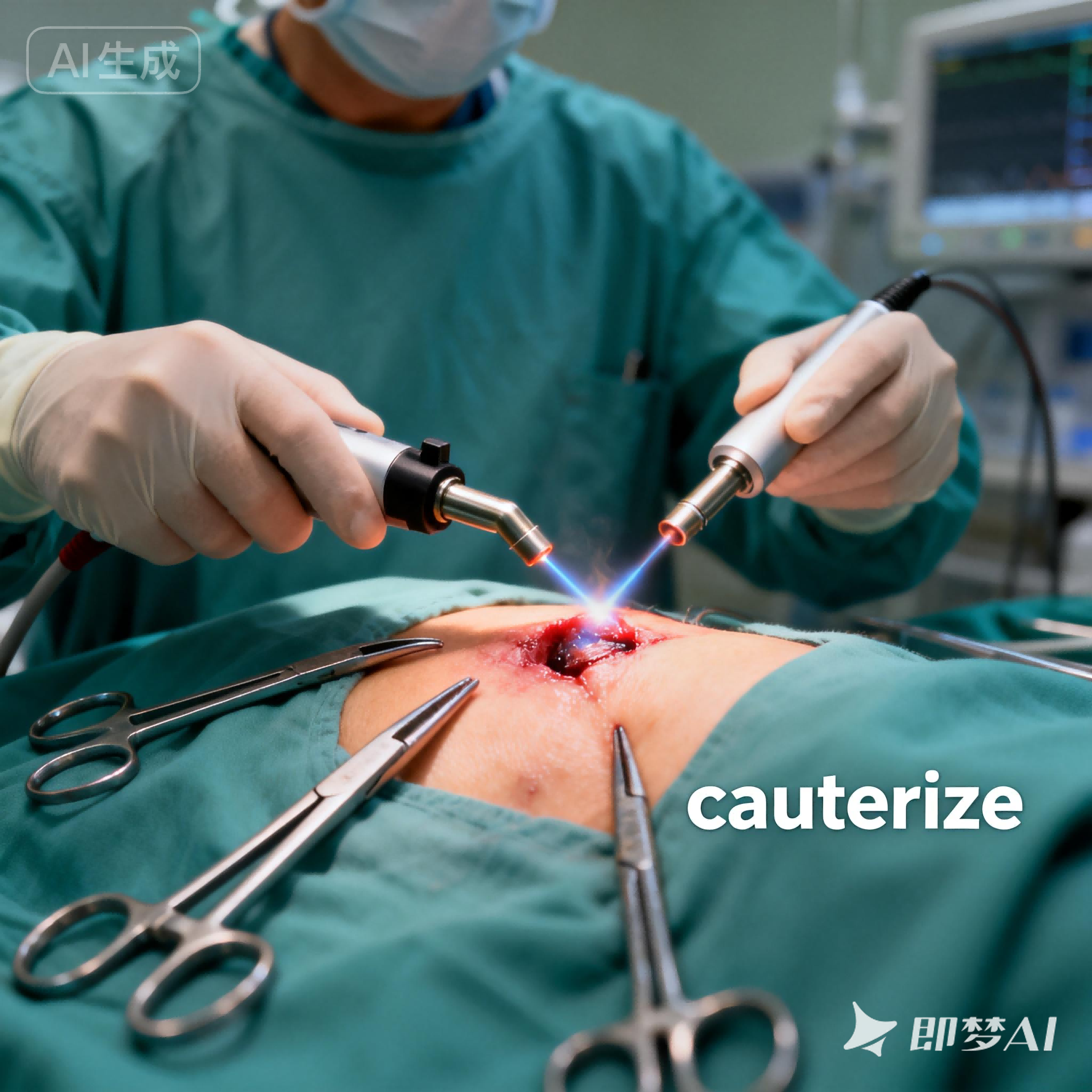 cauterize是什么意思_cauterize怎么读_音标'kɔ-təraɪz