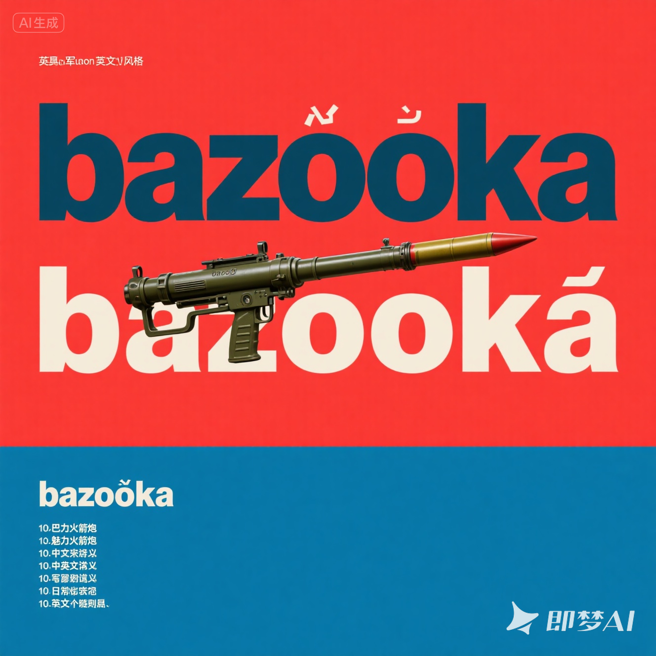 bazooka 是什么意思_bazooka 怎么读_音标 bəˈzu-kə