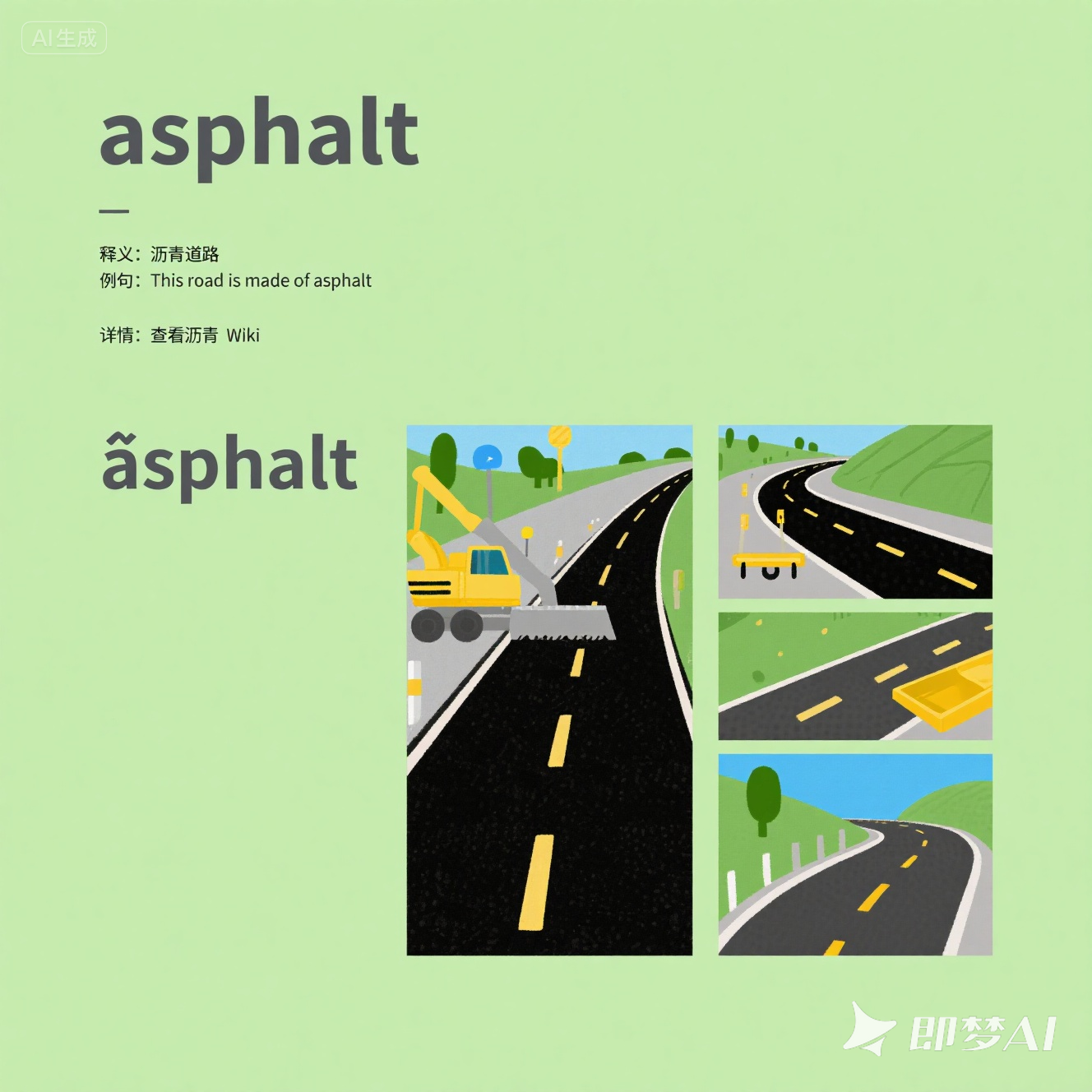 asphalt；英文释义