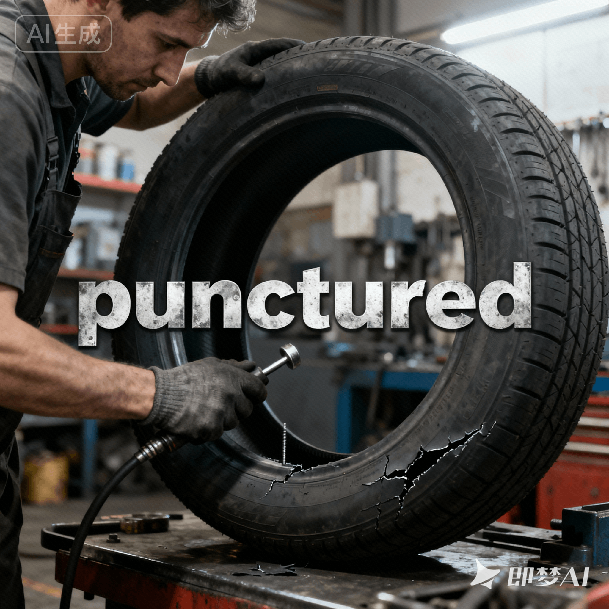 punctured是什么意思_punctured怎么读_音标'pʌŋktʃəd