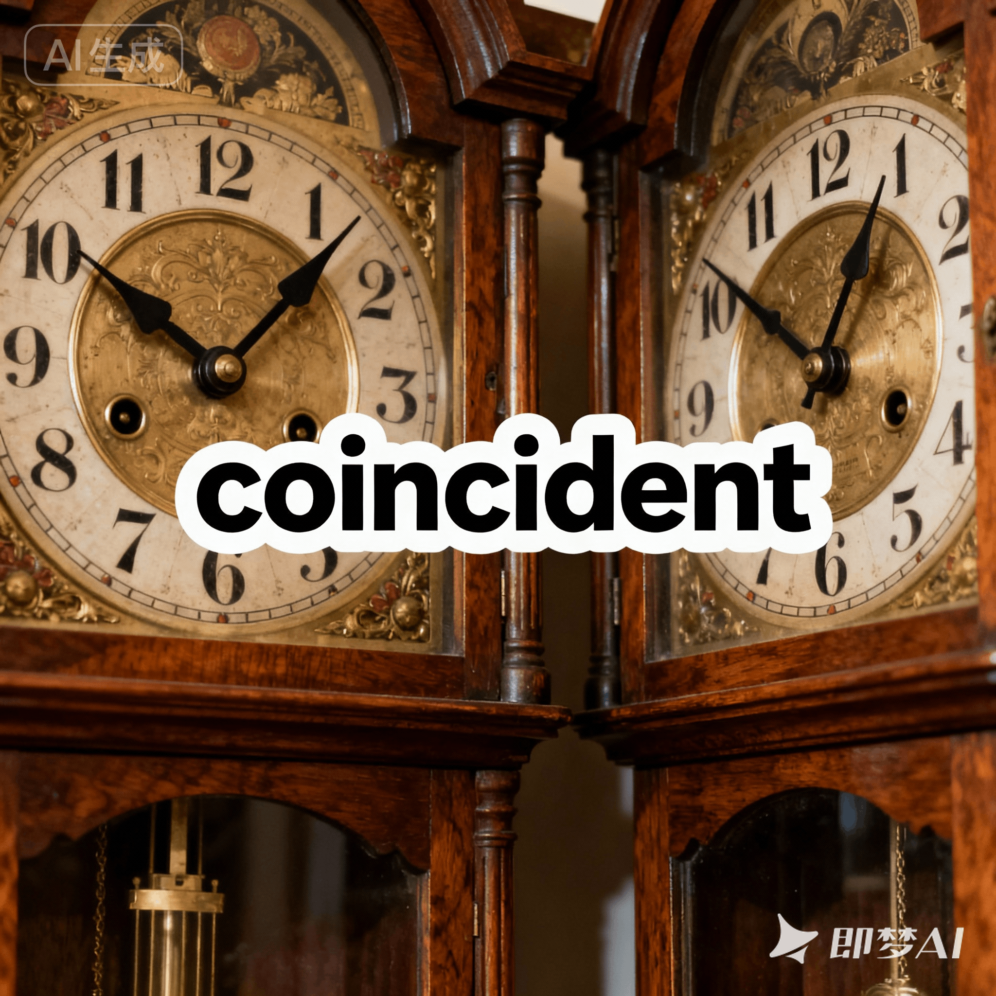 coincident是什么意思_coincident怎么读_音标kəʊˈɪnsɪdənt