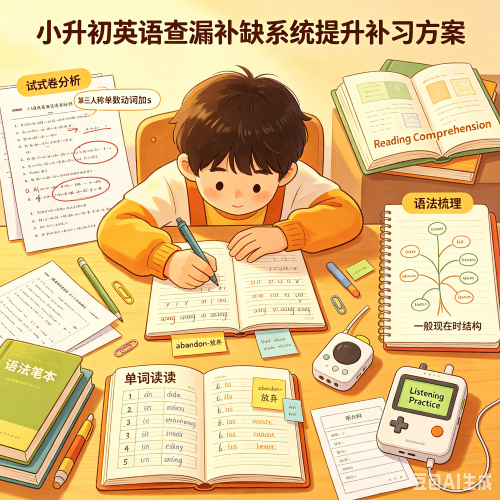 孩子小升初英语考的不好,该怎么补