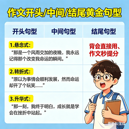 初中英语作文高分句型汇总