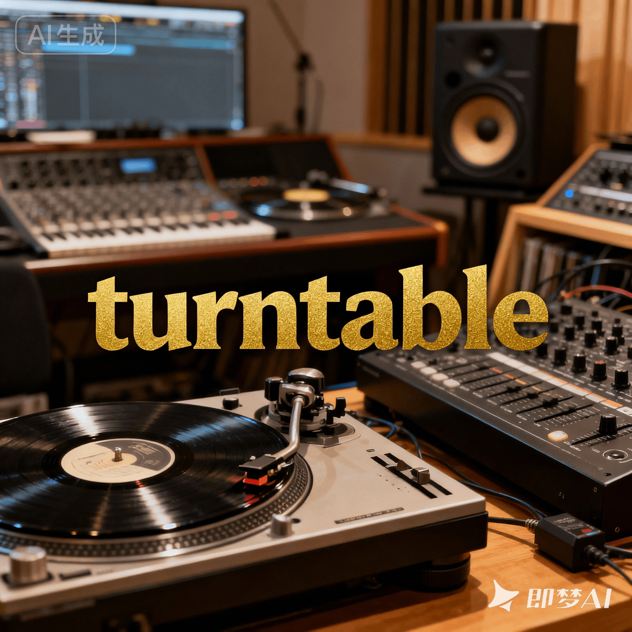 turntable是什么意思_turntable怎么读_音标ˈtɜ-nteɪbl