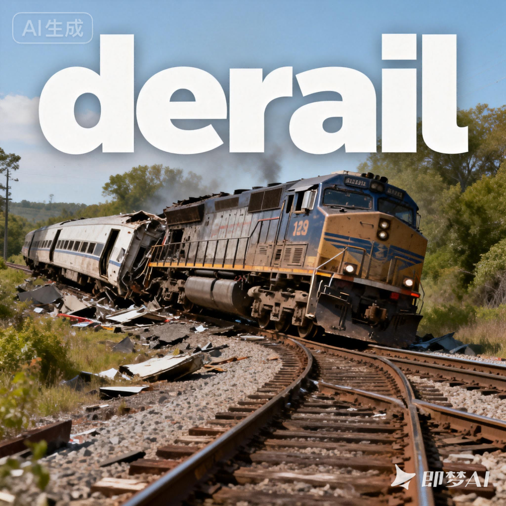 derail是什么意思_derail怎么读_音标dɪ'reɪl