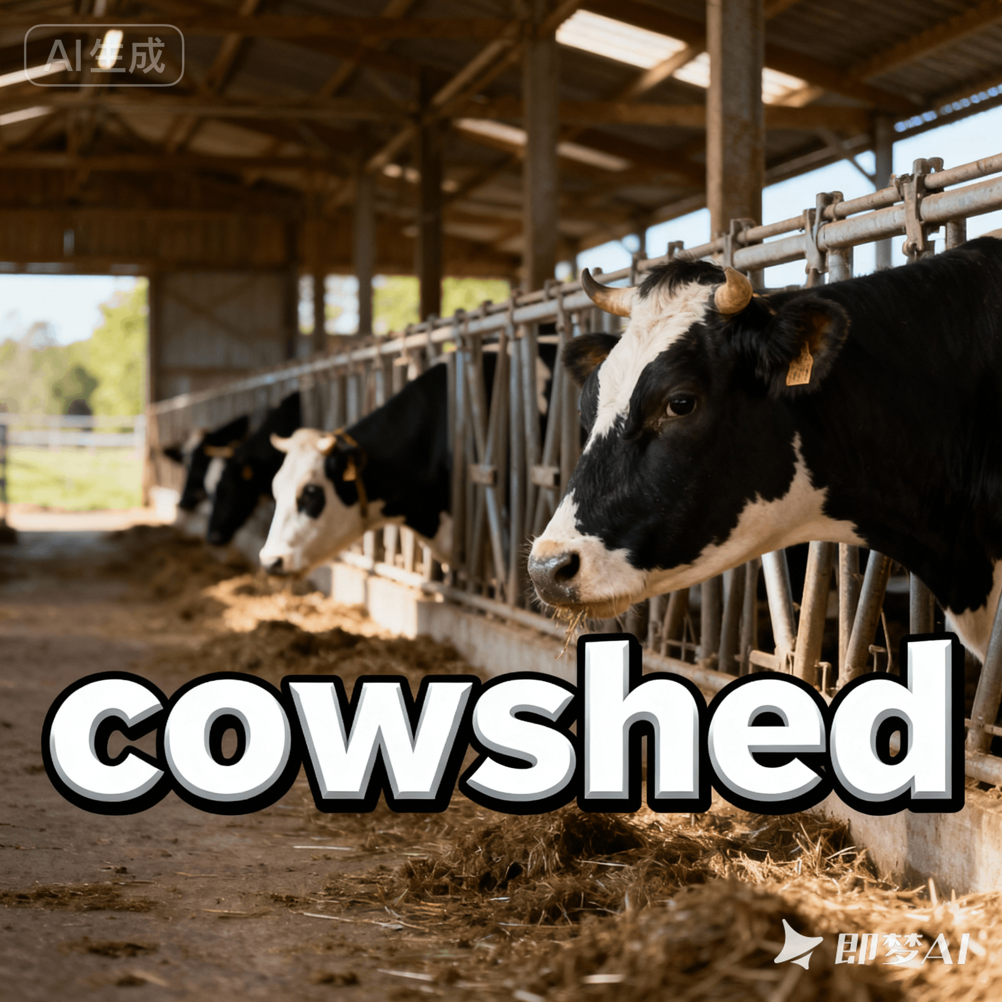 cowshed是什么意思_cowshed怎么读_音标ˈkaʊʃed