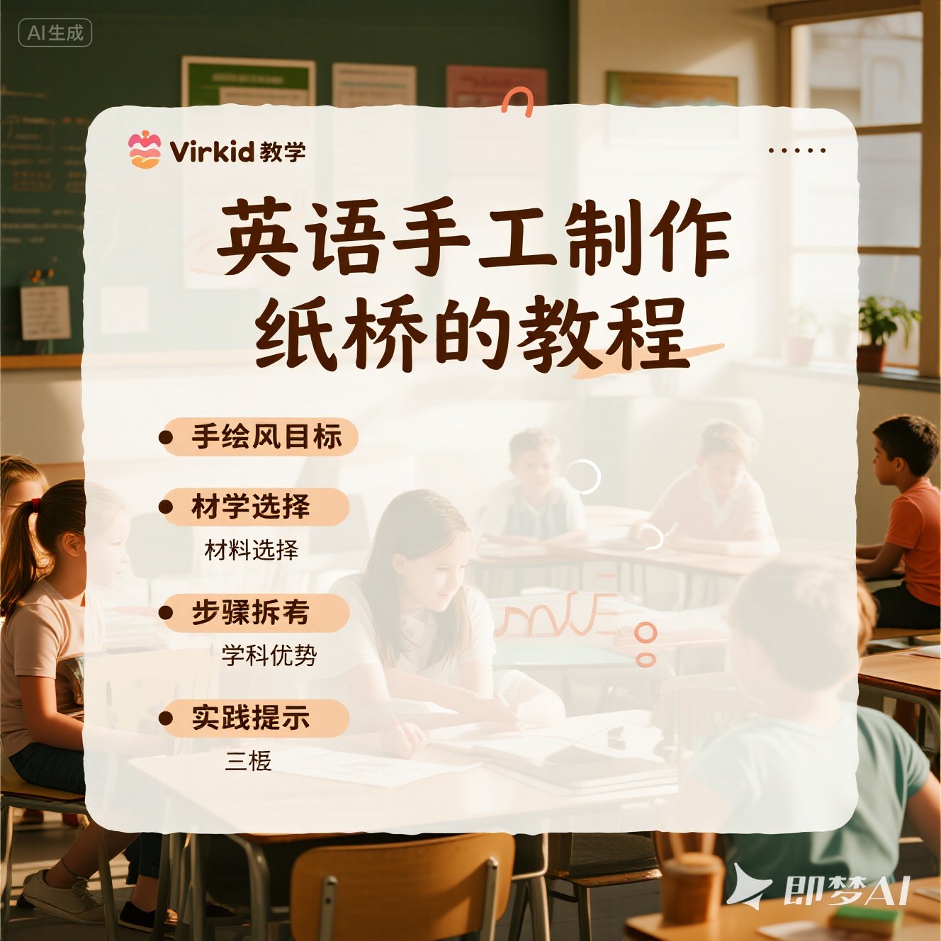 英语手工制作教程：制作纸桥？