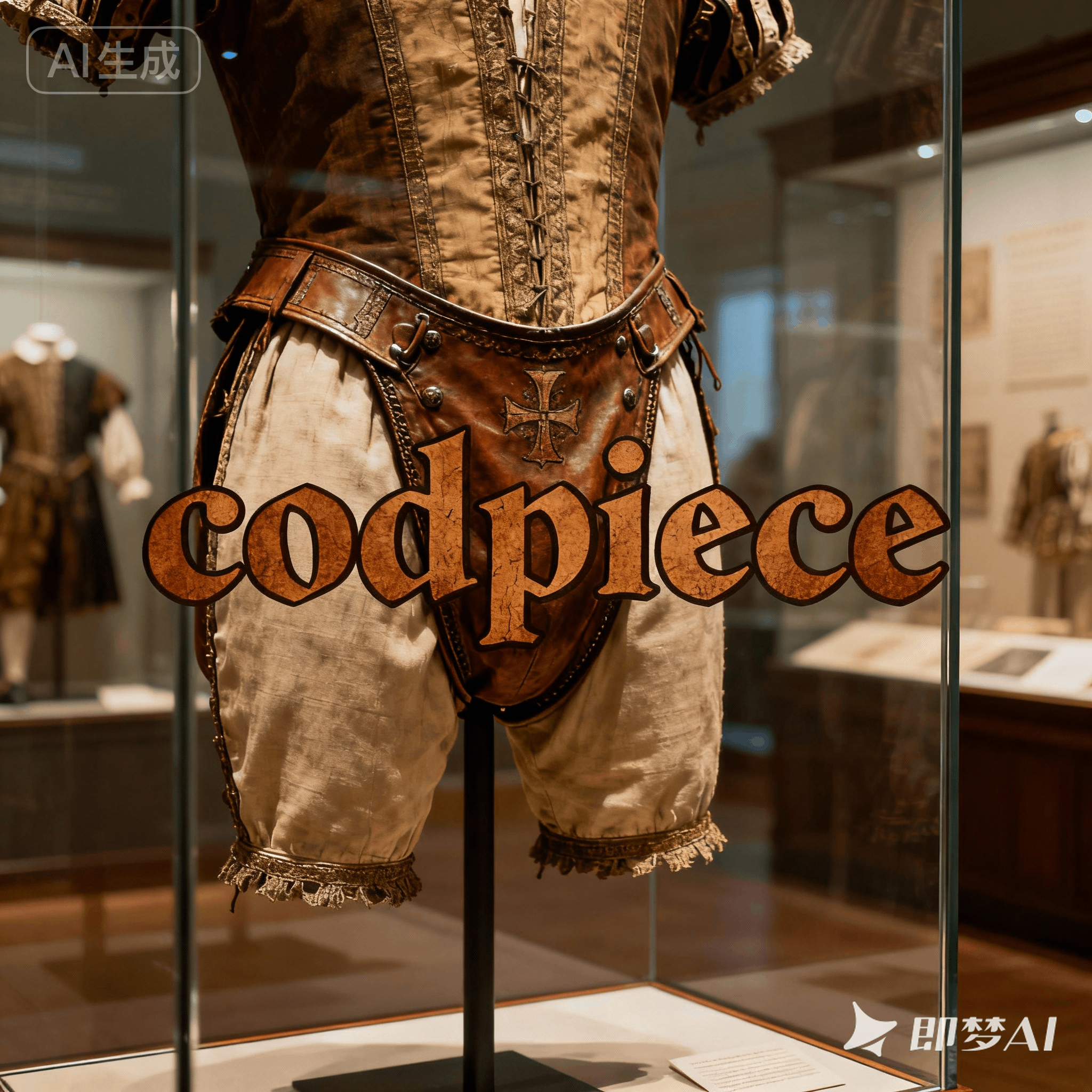 codpiece是什么意思_codpiece怎么读_音标ˈkɒdpi-s