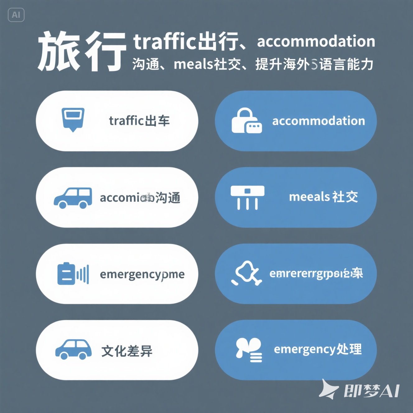 旅行时常用的英语词汇有哪些？