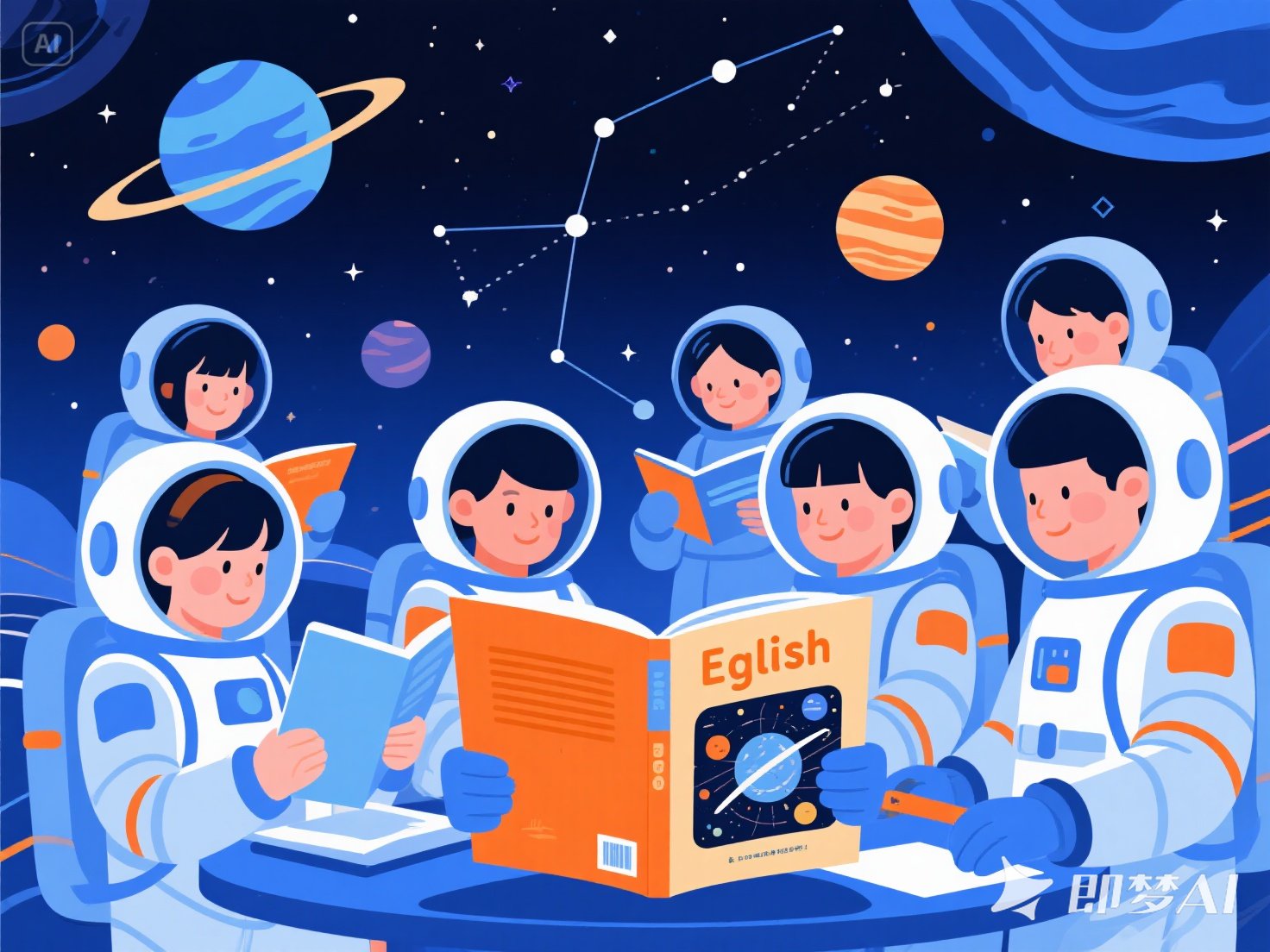英语绘本阅读与太空科技知识？