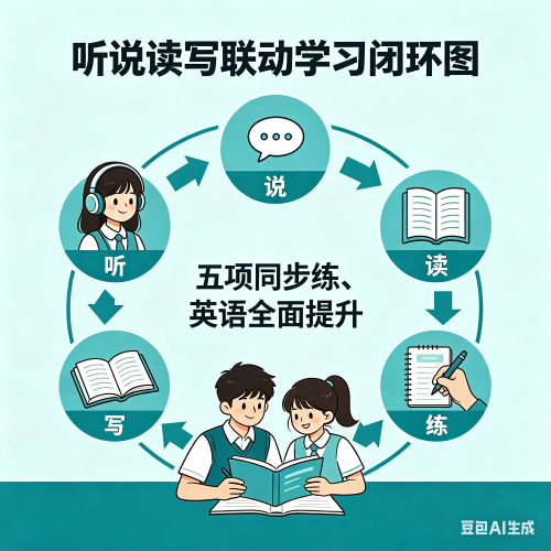英语听说读看写怎么练