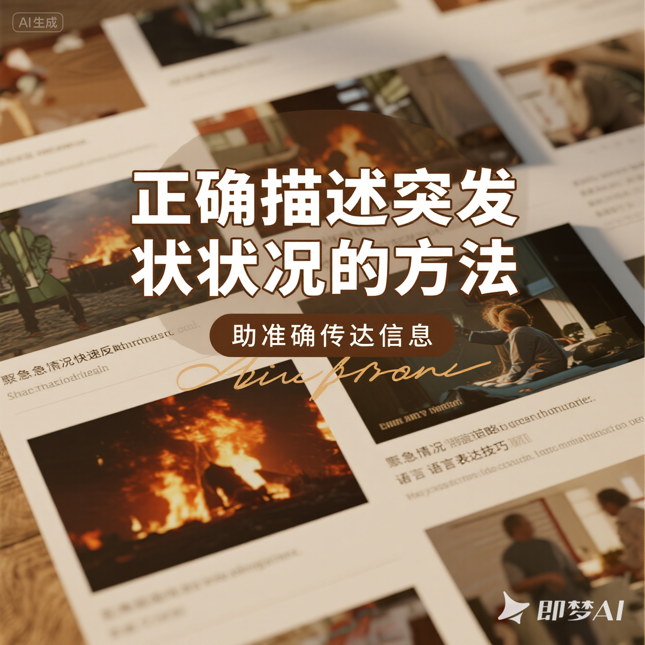 英语中如何正确描述突发状况？