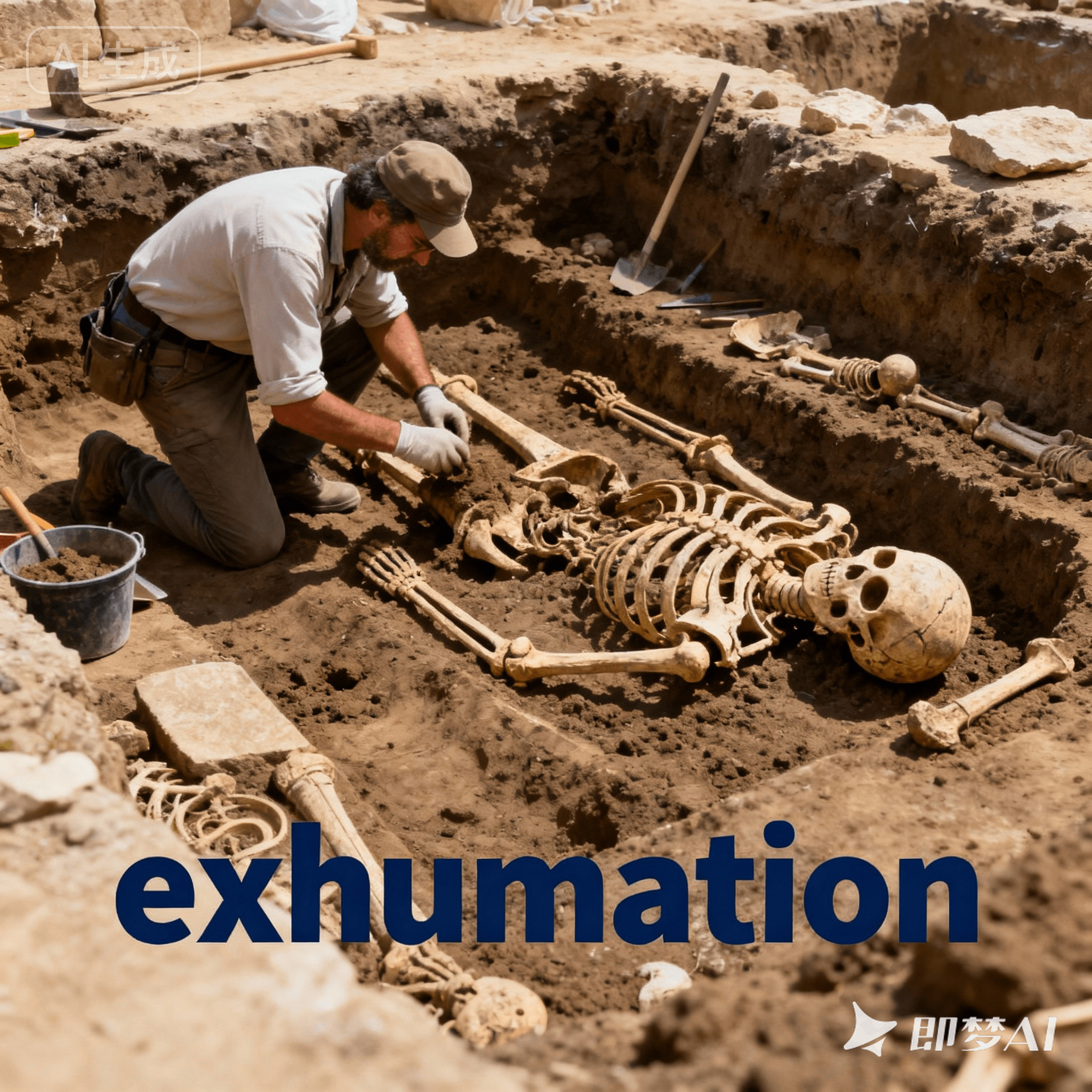 exhumation是什么意思_exhumation怎么读_音标ˌekshju-'meɪʃn