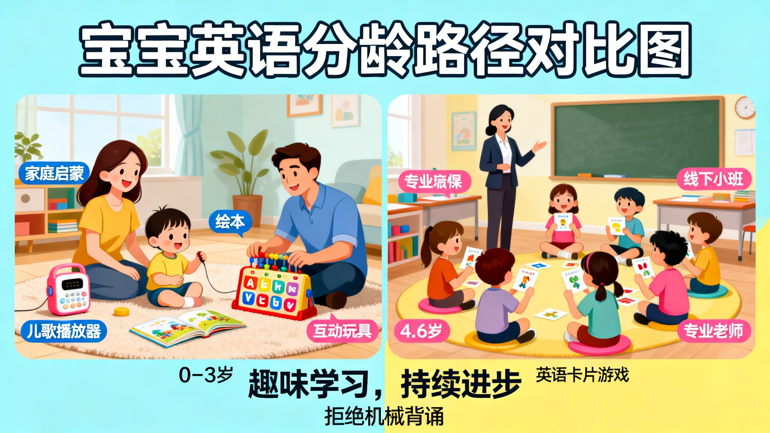 宝宝学英语哪种方式好