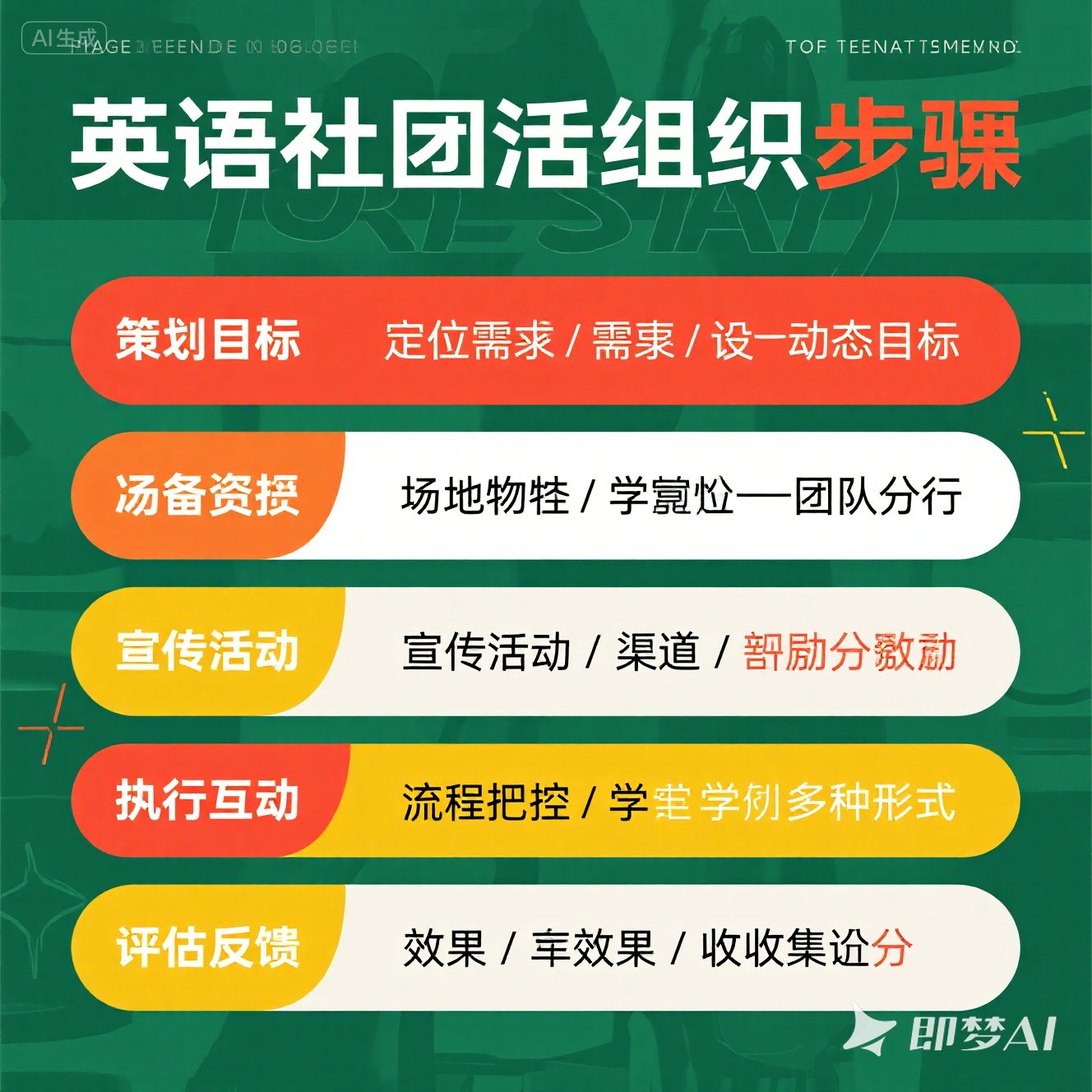 英语社团活动有哪些组织步骤？