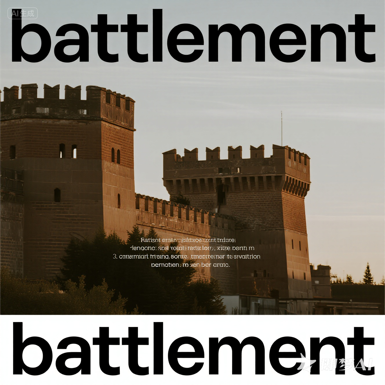 battlement 是什么意思_battlement 怎么读_音标 'bætlmənt