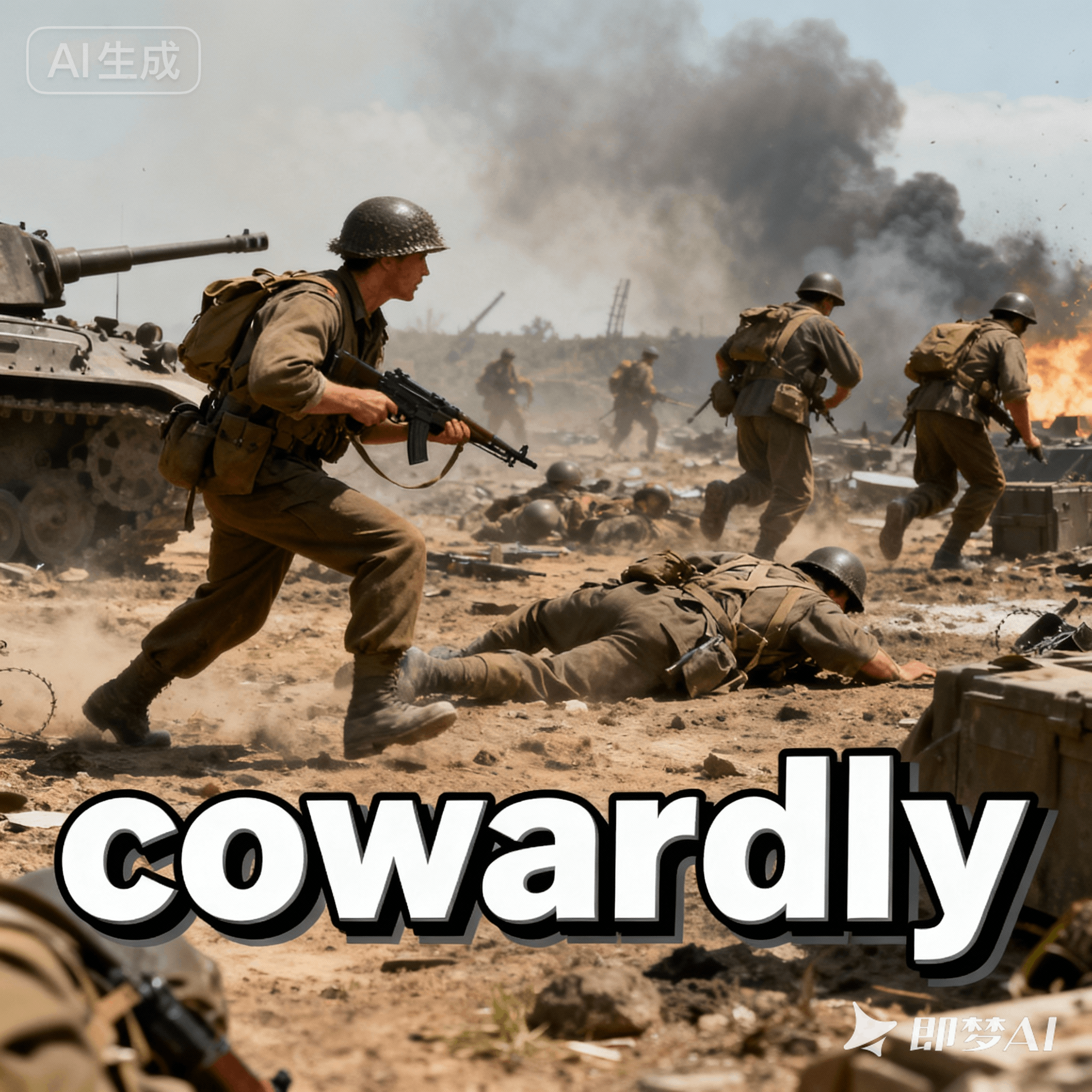 cowardly是什么意思_cowardly怎么读_音标'kaʊədlɪ