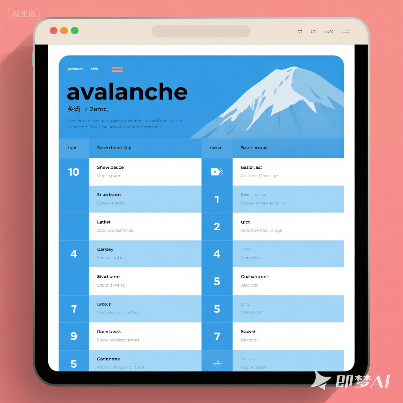 avalanche 是什么意思_avalanche 怎么读_音标 'ævəlɑ-nʃ