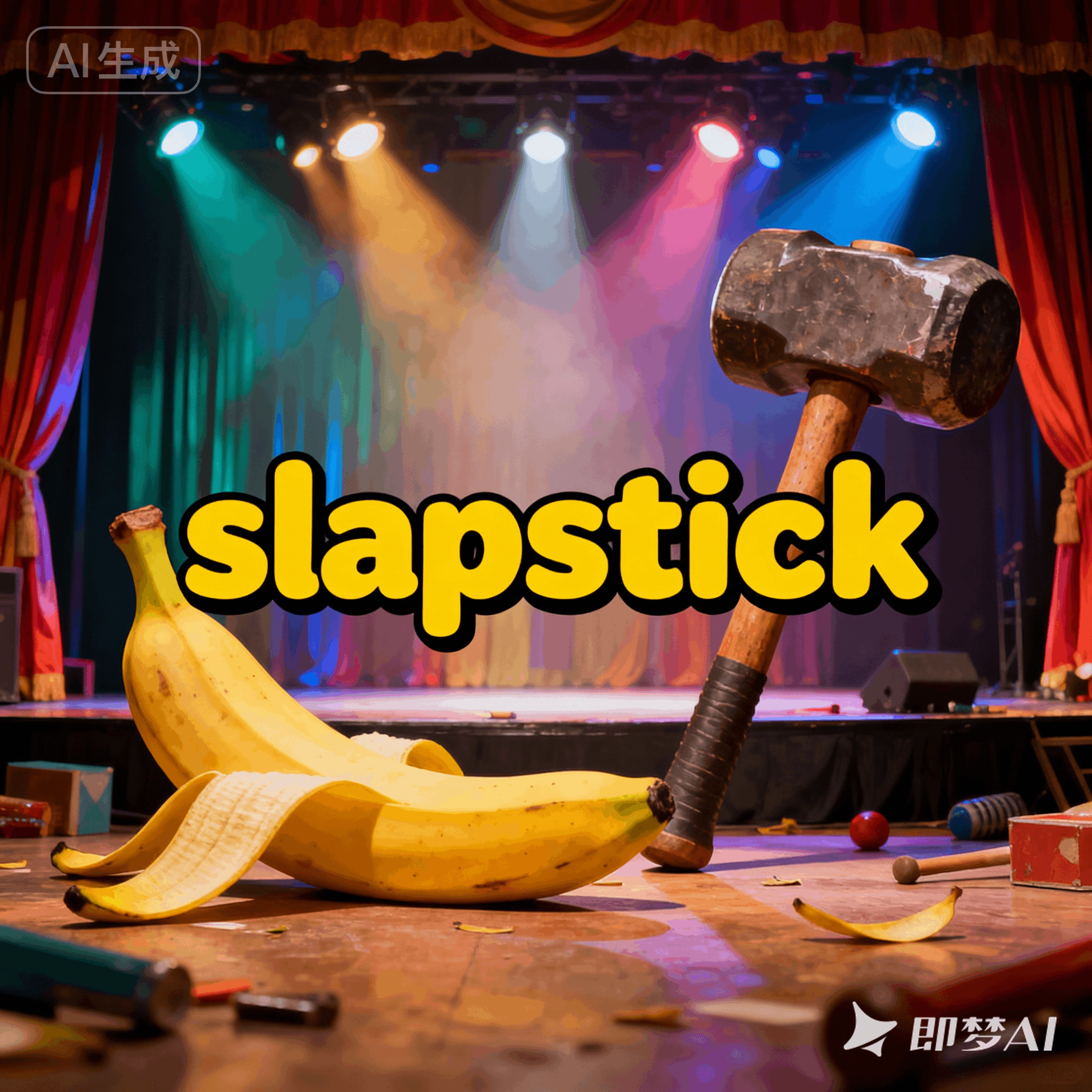 slapstick是什么意思_slapstick怎么读_音标ˈslæpstɪk