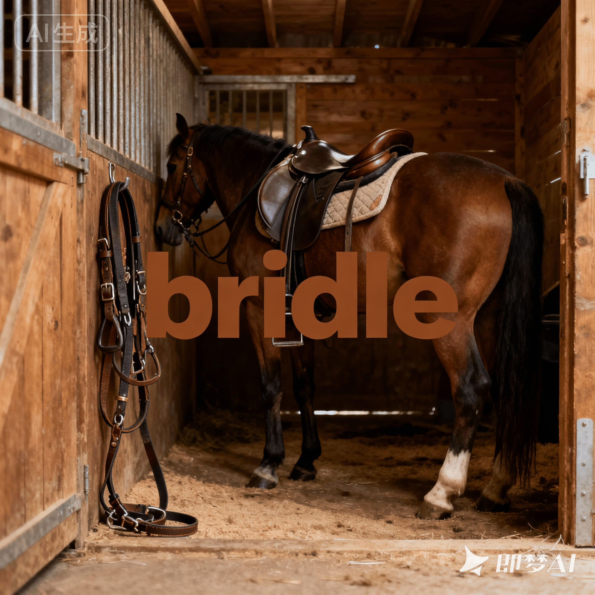 bridle是什么意思_bridle怎么读_音标'braɪdl