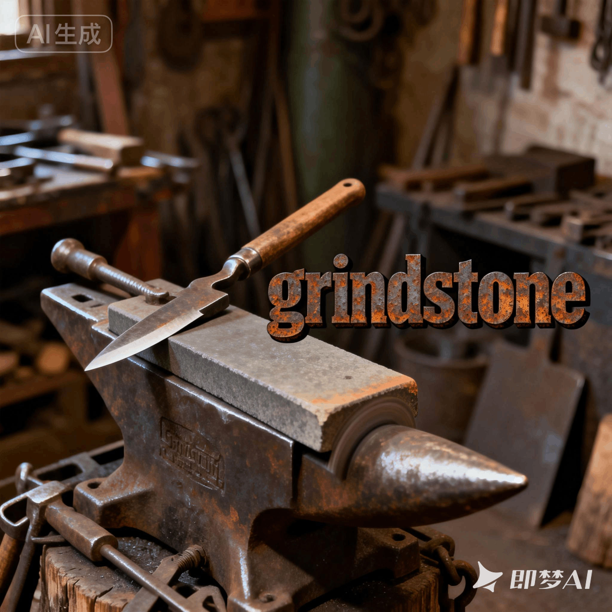 grindstone是什么意思_grindstone怎么读_音标ˈgraɪndstəʊn