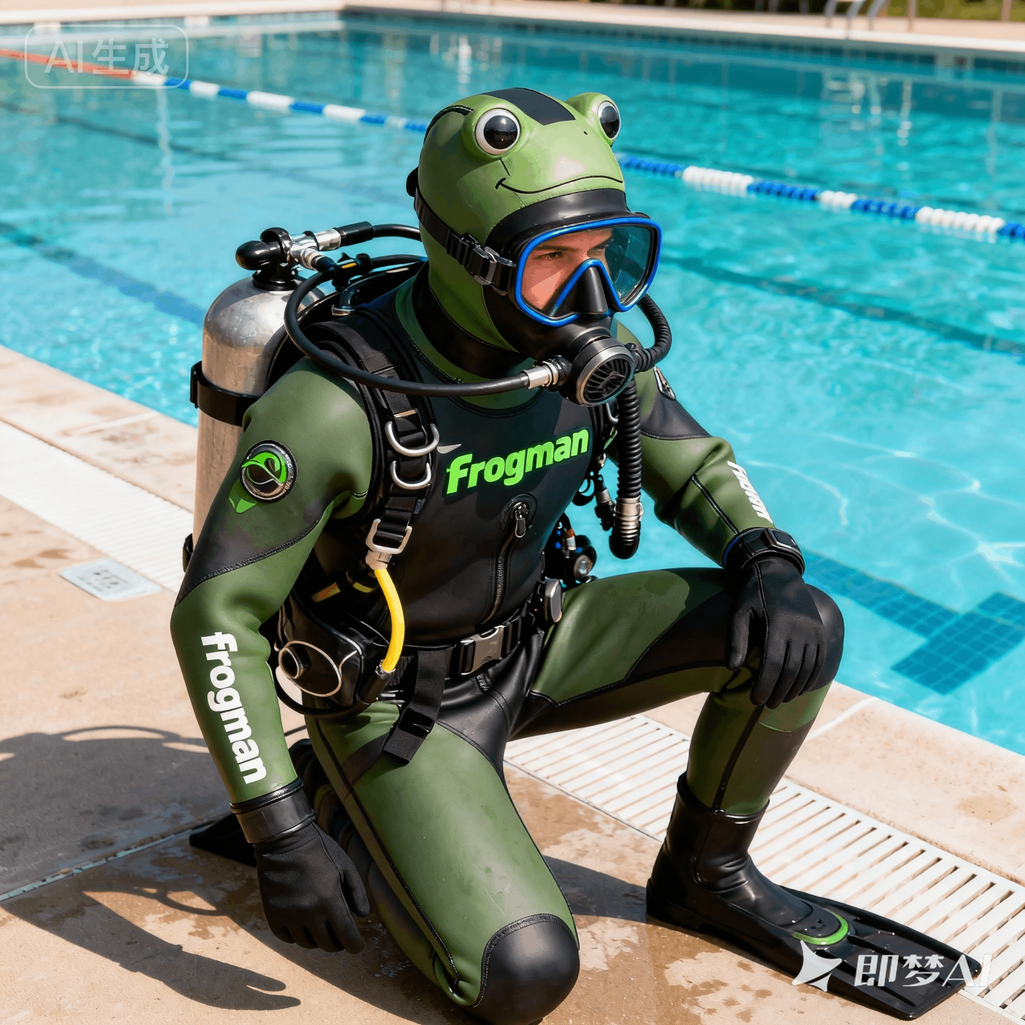 frogman是什么意思_frogman怎么读_音标ˈfrɒgmən