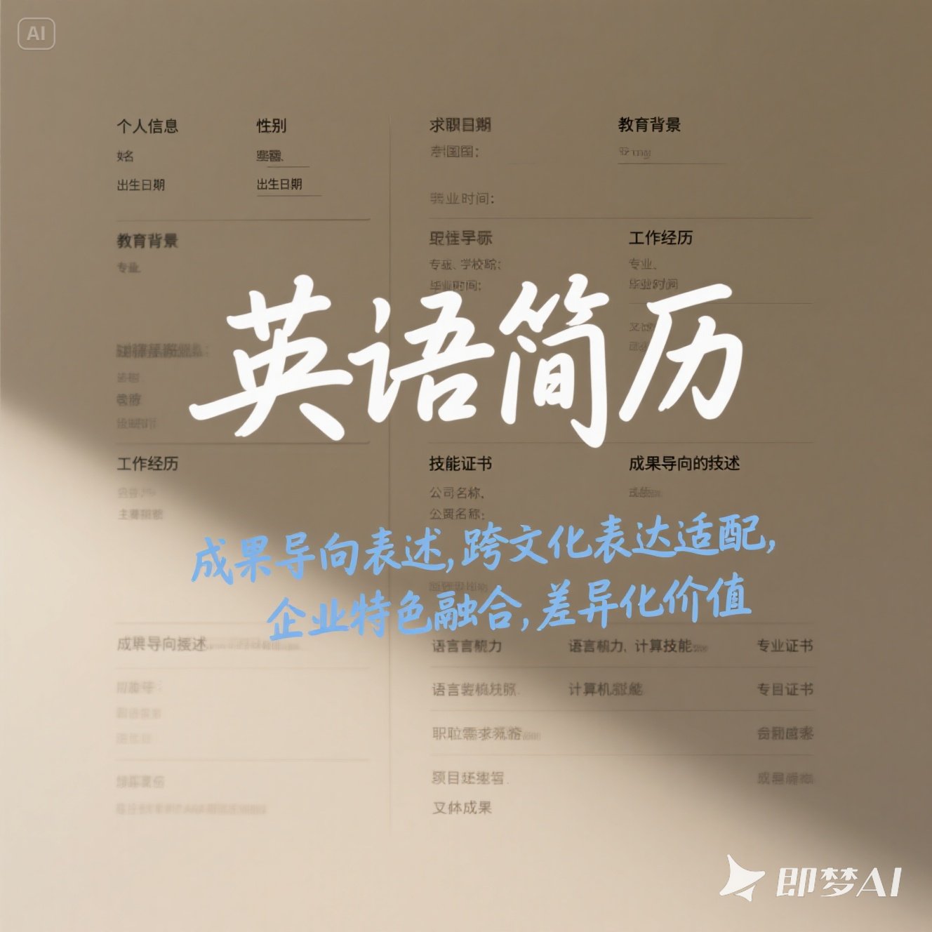 英语简历中的工作角色怎么写？
