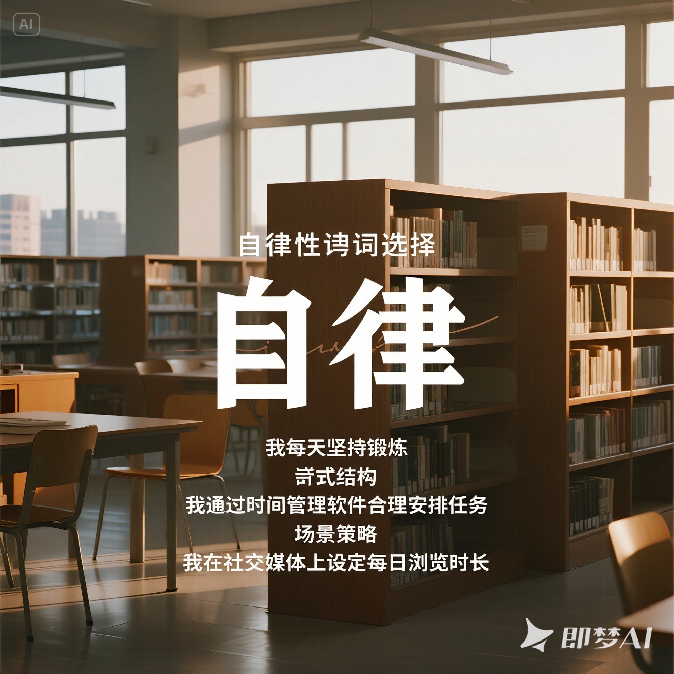 如何用英语表达自己的自律性？