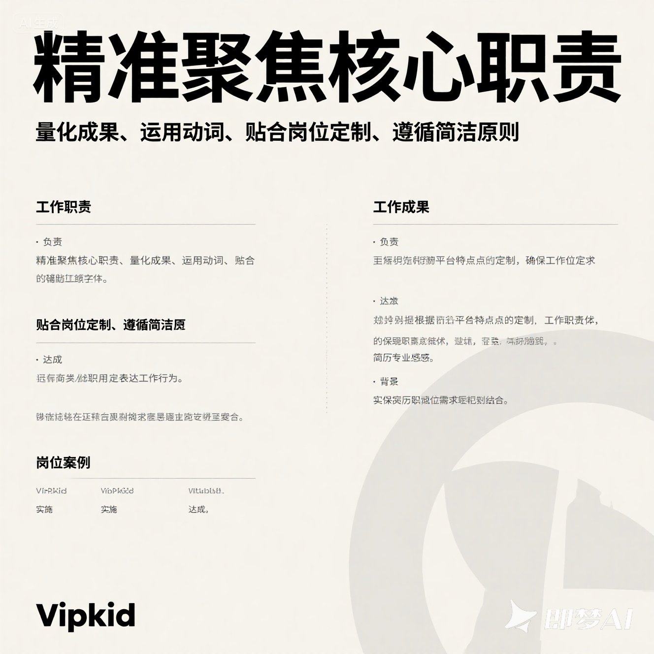 英语简历中的工作职责怎么写？