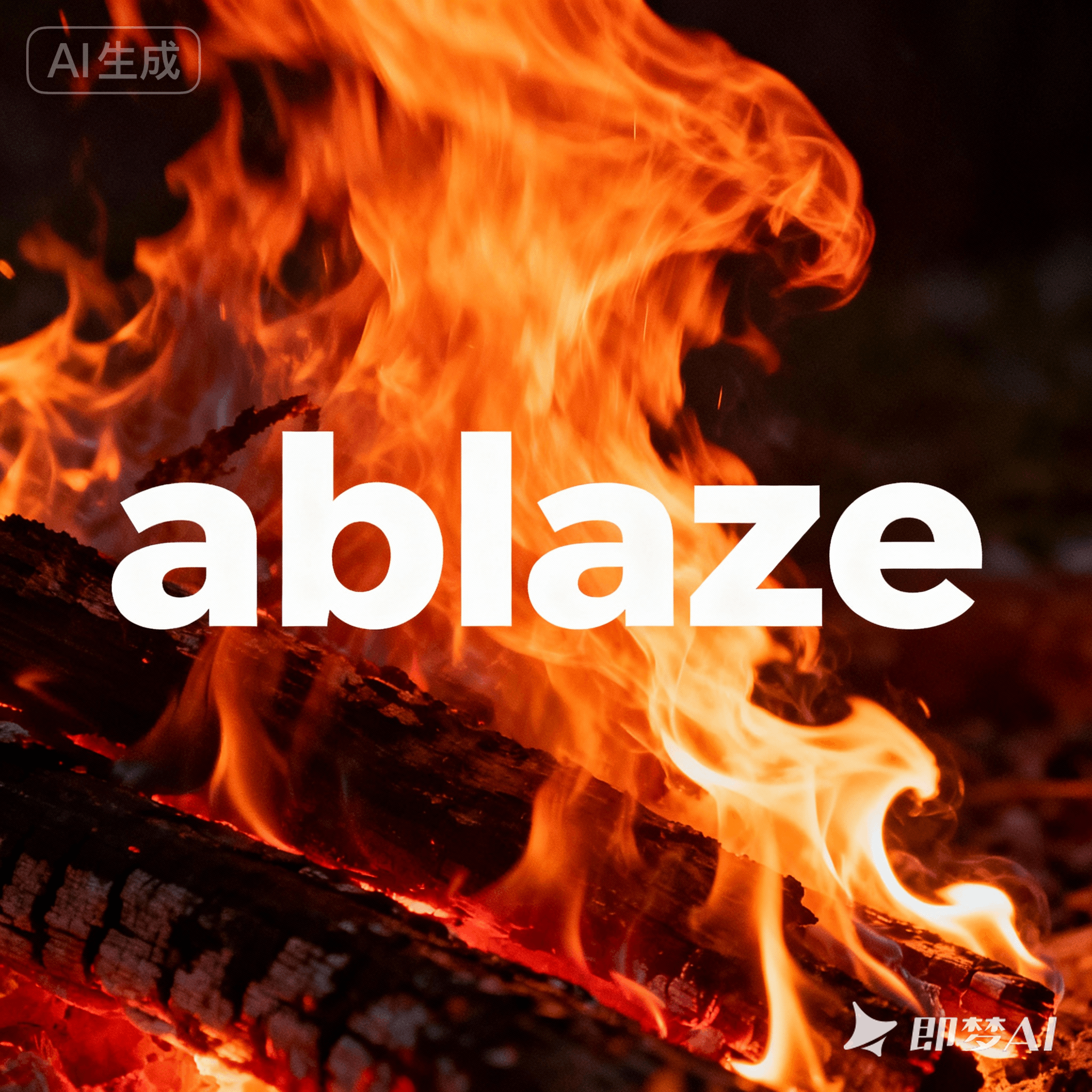 ablaze是什么意思_ablaze怎么读_音标ə'bleɪz